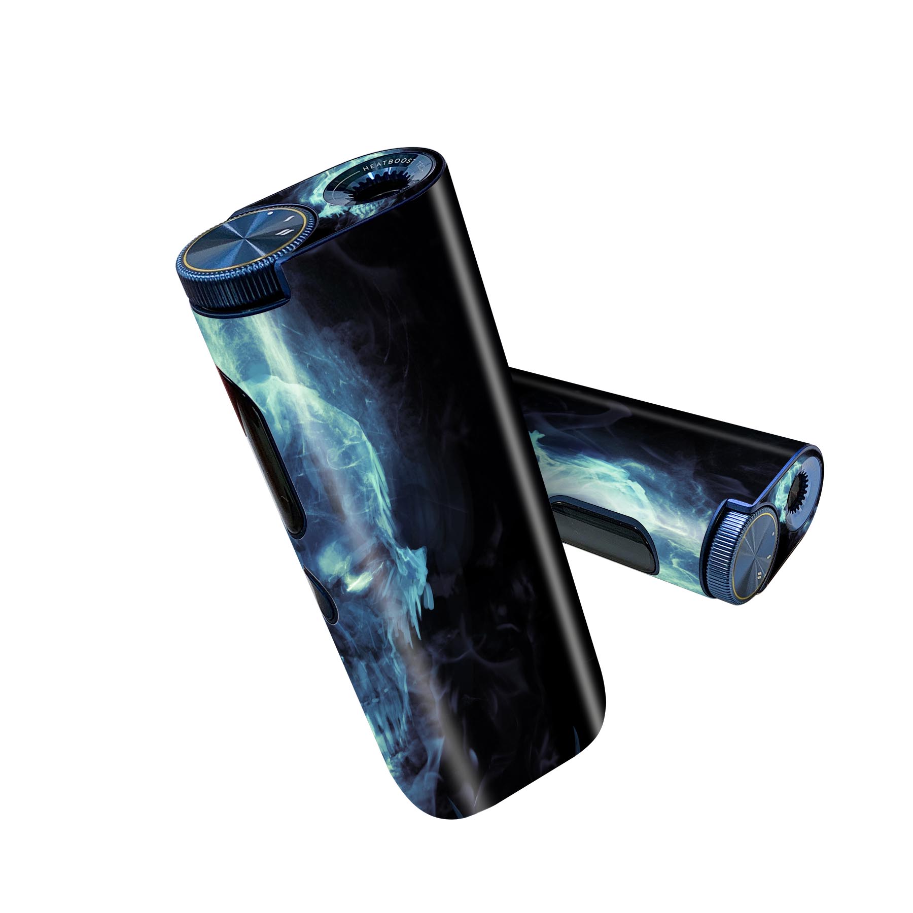 glo hyper pro 用 デザインスキンシール 側面2枚 天面3枚 セット 360°カバー ケース 保護 グロー ハイパー プロ グロウ ステッカー デコ アクセサリー 003422 ドクロ　骸骨　シンプル