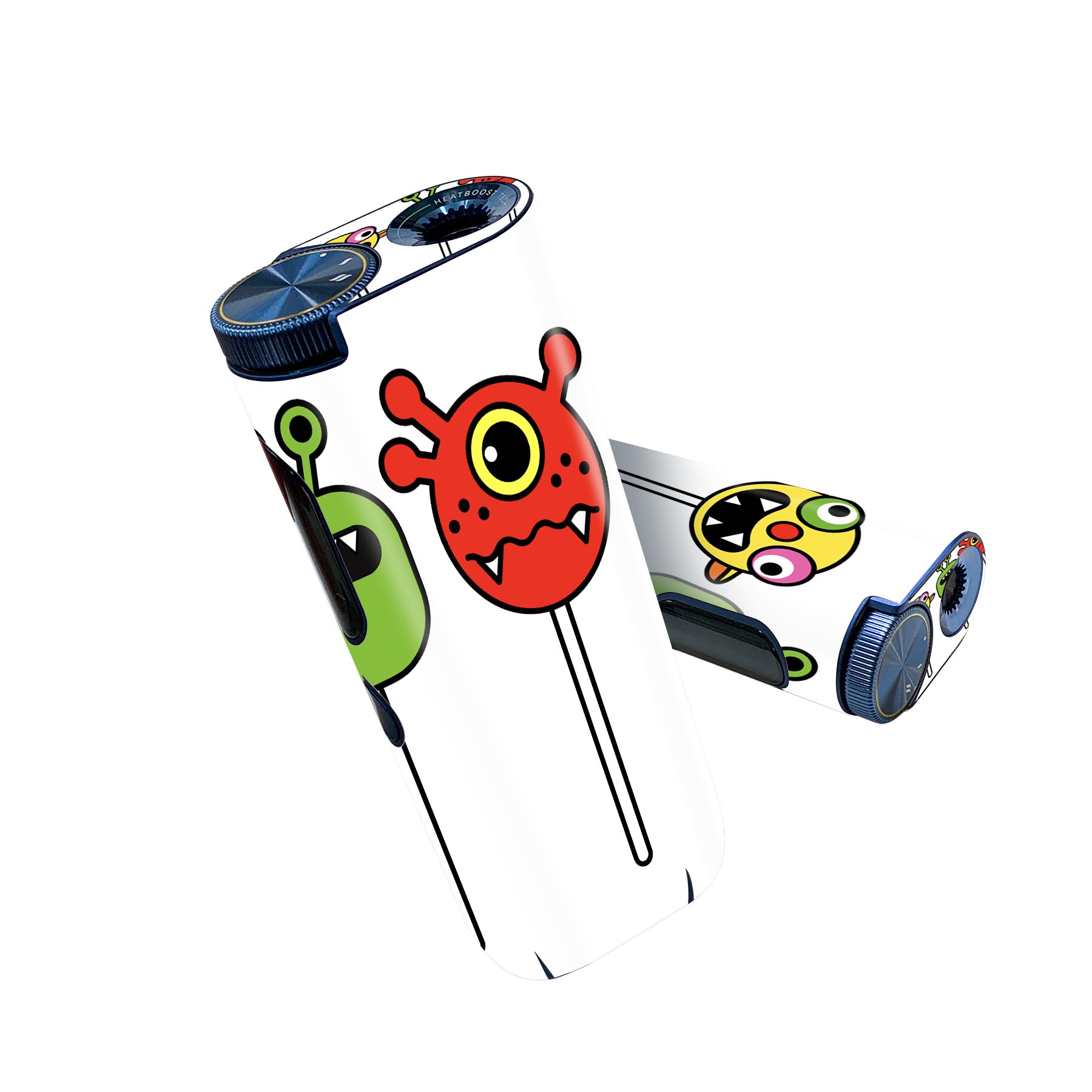 glo hyper pro 用 デザインスキンシール 側面2枚 天面3枚 セット 360°カバー ケース 保護 グロー ハイパー プロ グロウ ステッカー デコ アクセサリー 003556 キャラクター モンスター