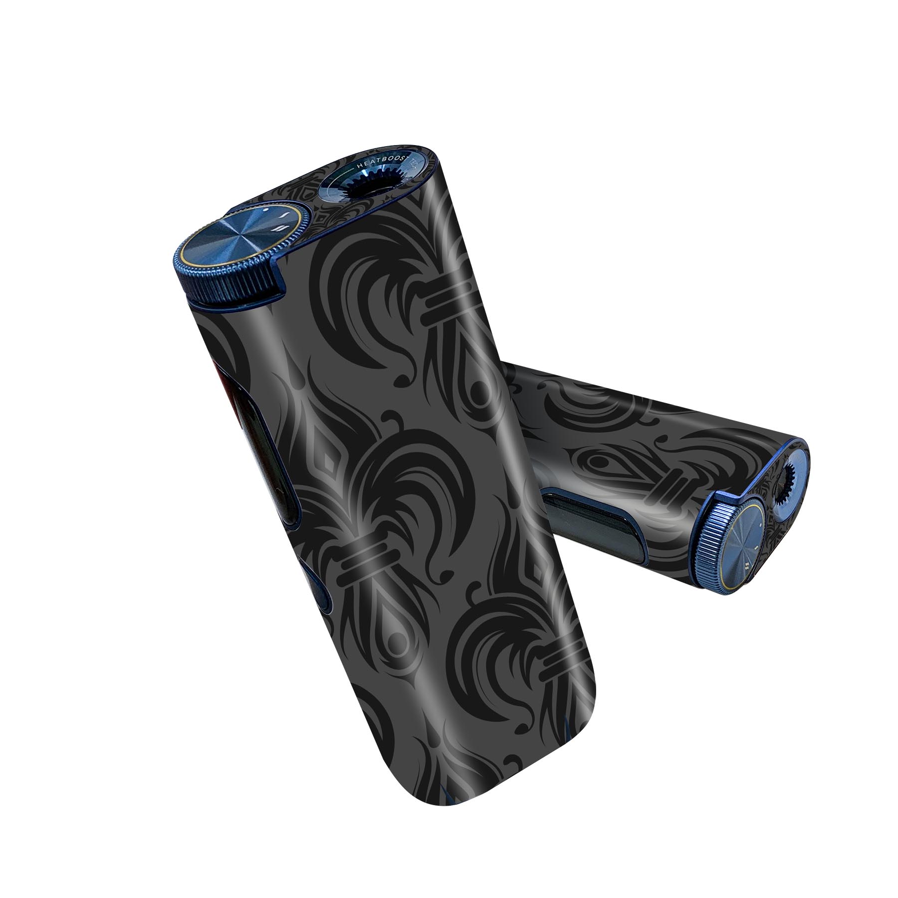glo hyper pro 用 デザインスキンシール 側面2枚 天面3枚 セット 360°カバー ケース 保護 グロー ハイパー プロ グロウ ステッカー デコ アクセサリー 003980 模様　エレガント　黒