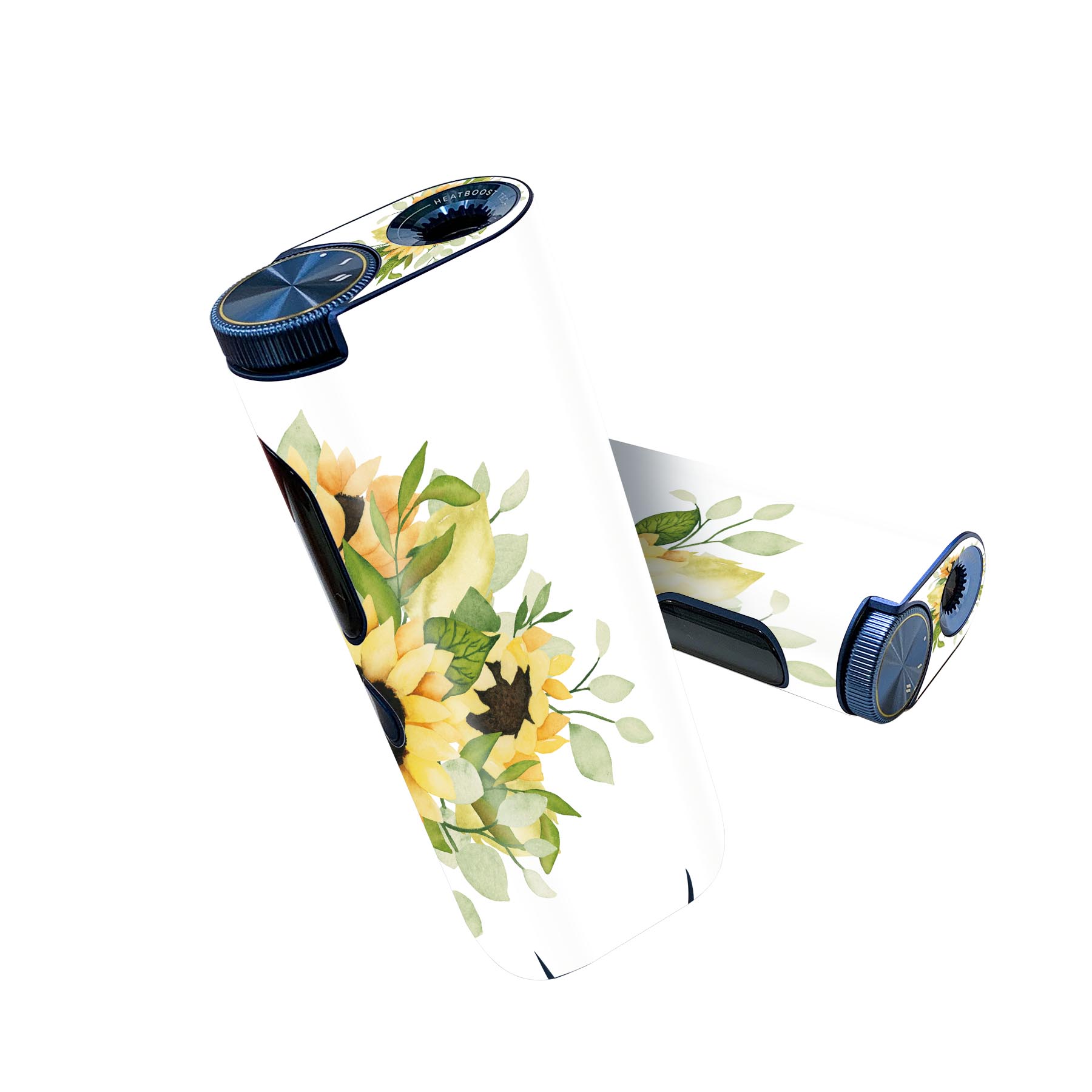 glo hyper pro 用 デザインスキンシール 側面2枚 天面3枚 セット 360°カバー ケース 保護 グロー ハイパー プロ グロウ ステッカー デコ アクセサリー 020053 ひまわり 向日葵 夏