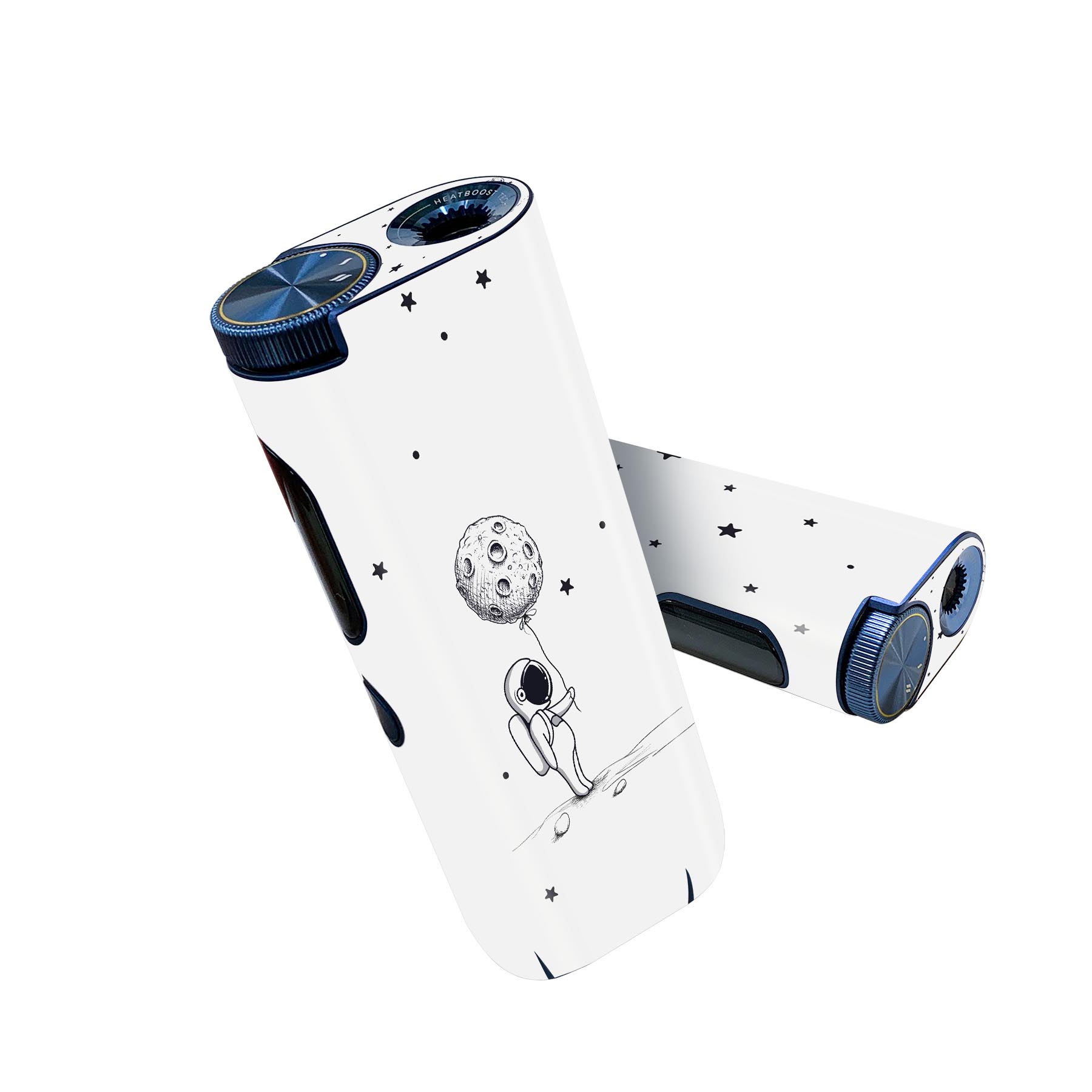 glo hyper pro 用 デザインスキンシール 側面2枚 天面3枚 セット 360°カバー ケース 保護 グロー ハイパー プロ グロウ ステッカー デコ アクセサリー 020842 宇宙 惑星 飛行士