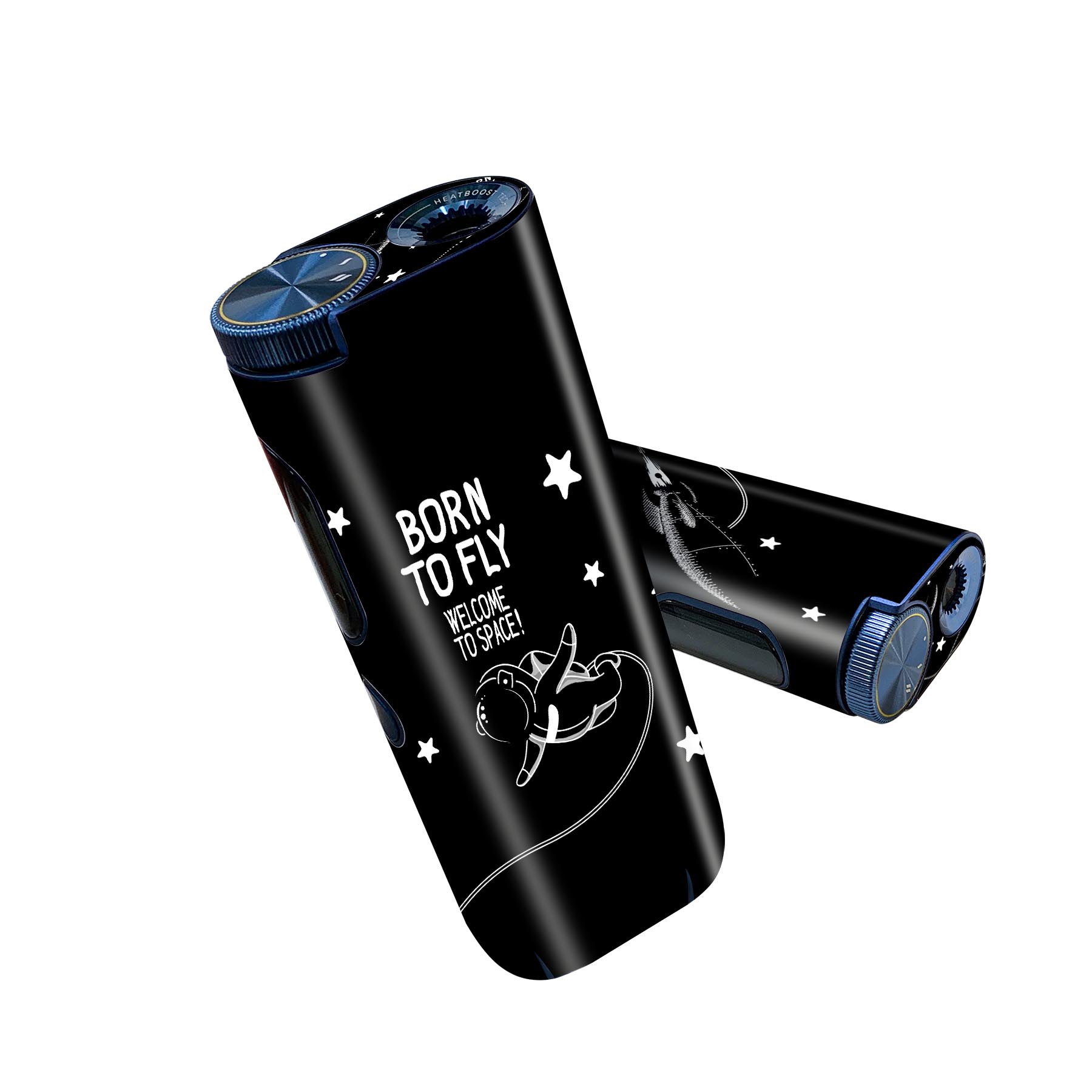 glo hyper pro 用 デザインスキンシール 側面2枚 天面3枚 セット 360°カバー ケース 保護 グロー ハイパー プロ グロウ ステッカー デコ アクセサリー 020845 宇宙 惑星 飛行士