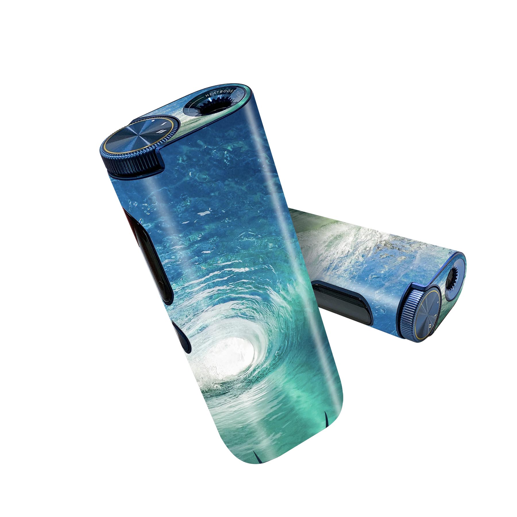 glo hyper pro 用 デザインスキンシール 側面2枚 天面3枚 セット 360°カバー ケース 保護 グロー ハイパー プロ グロウ ステッカー デコ アクセサリー 022946 海 波 写真