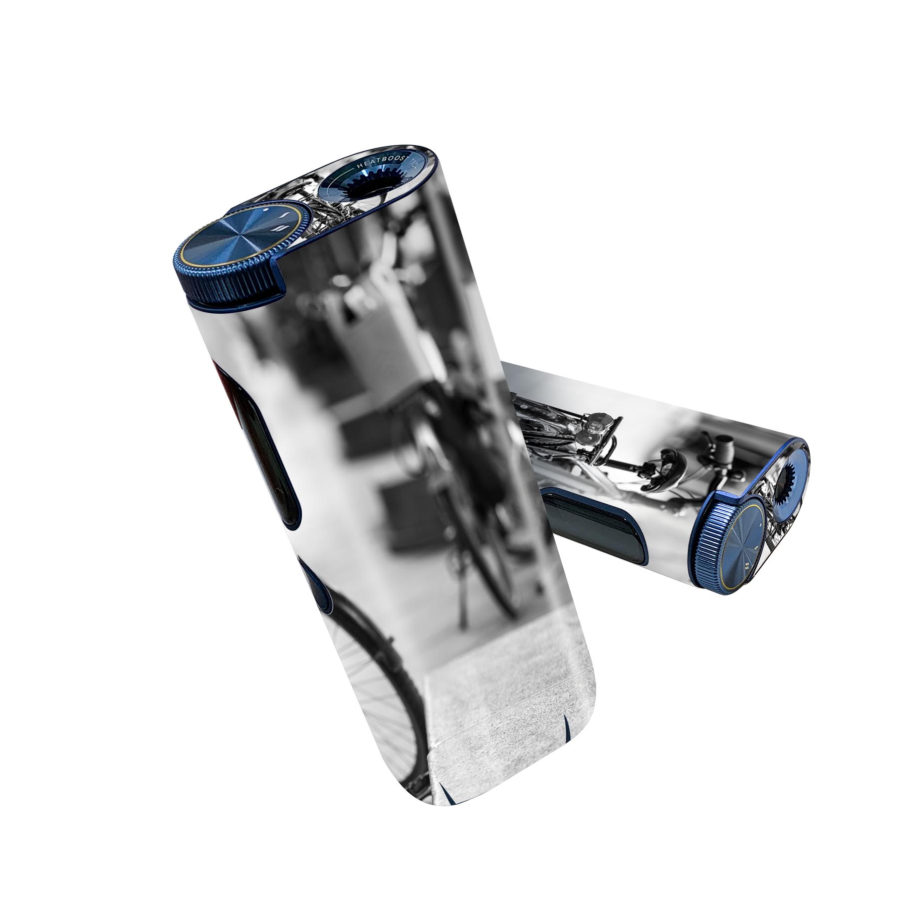 glo hyper pro 用 デザインスキンシール 側面2枚 天面3枚 セット 360°カバー ケース 保護 グロー ハイパー プロ グロウ ステッカー デコ アクセサリー 022977 自転車 写真 モノクロ