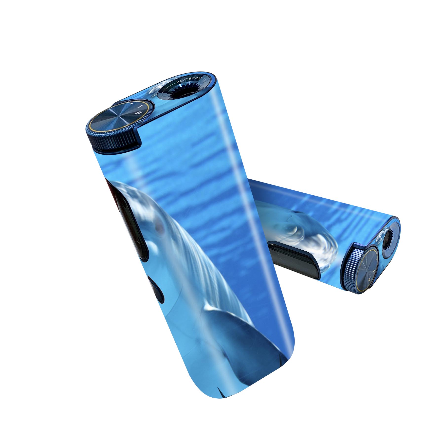 glo hyper pro 用 デザインスキンシール 側面2枚 天面3枚 セット 360°カバー ケース 保護 グロー ハイパー プロ グロウ ステッカー デコ アクセサリー 023228 イルカ　動物　写真