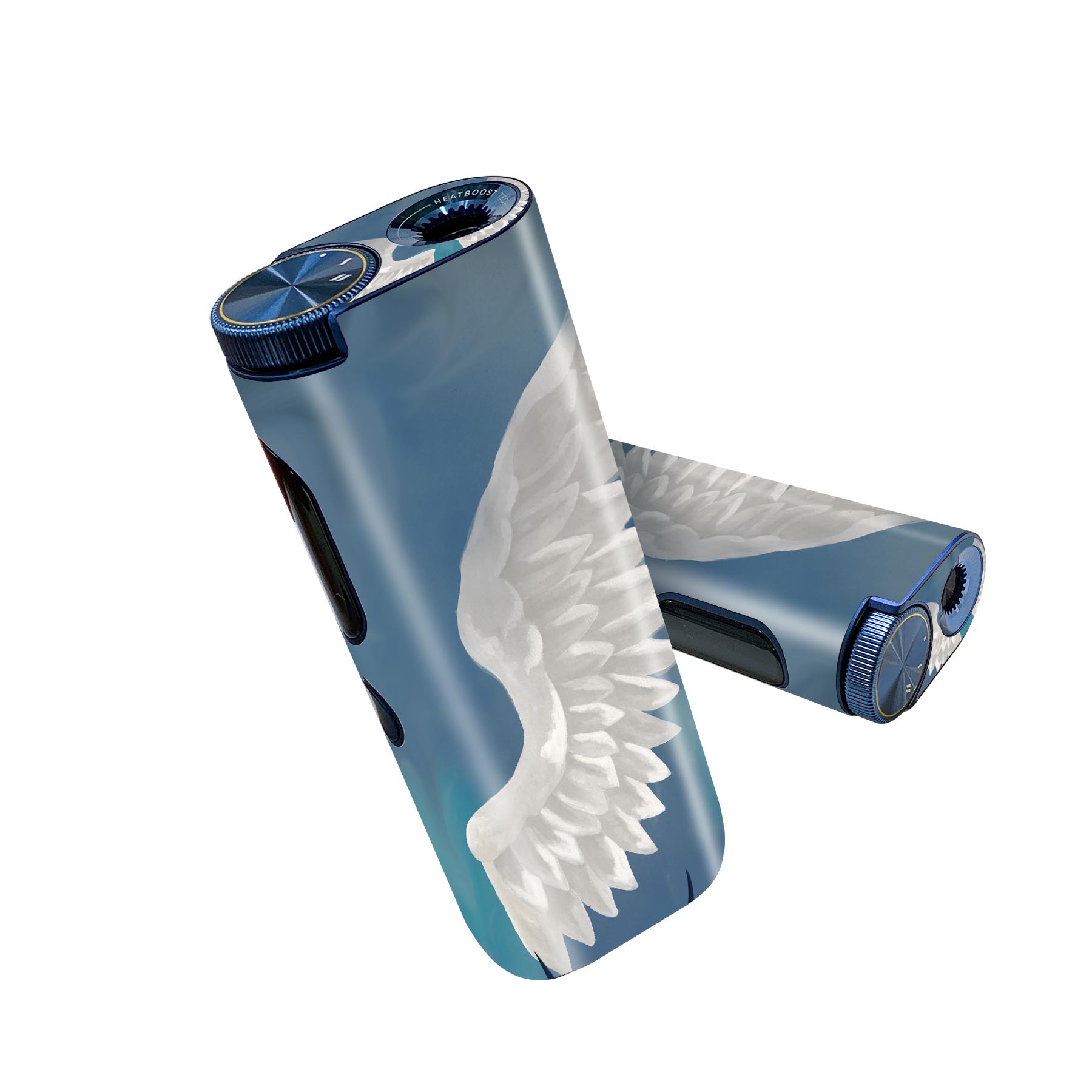 glo hyper pro 用 デザインスキンシール 側面2枚 天面3枚 セット 360°カバー ケース 保護 グロー ハイパー プロ グロウ ステッカー デコ アクセサリー 023975 羽根　イラスト