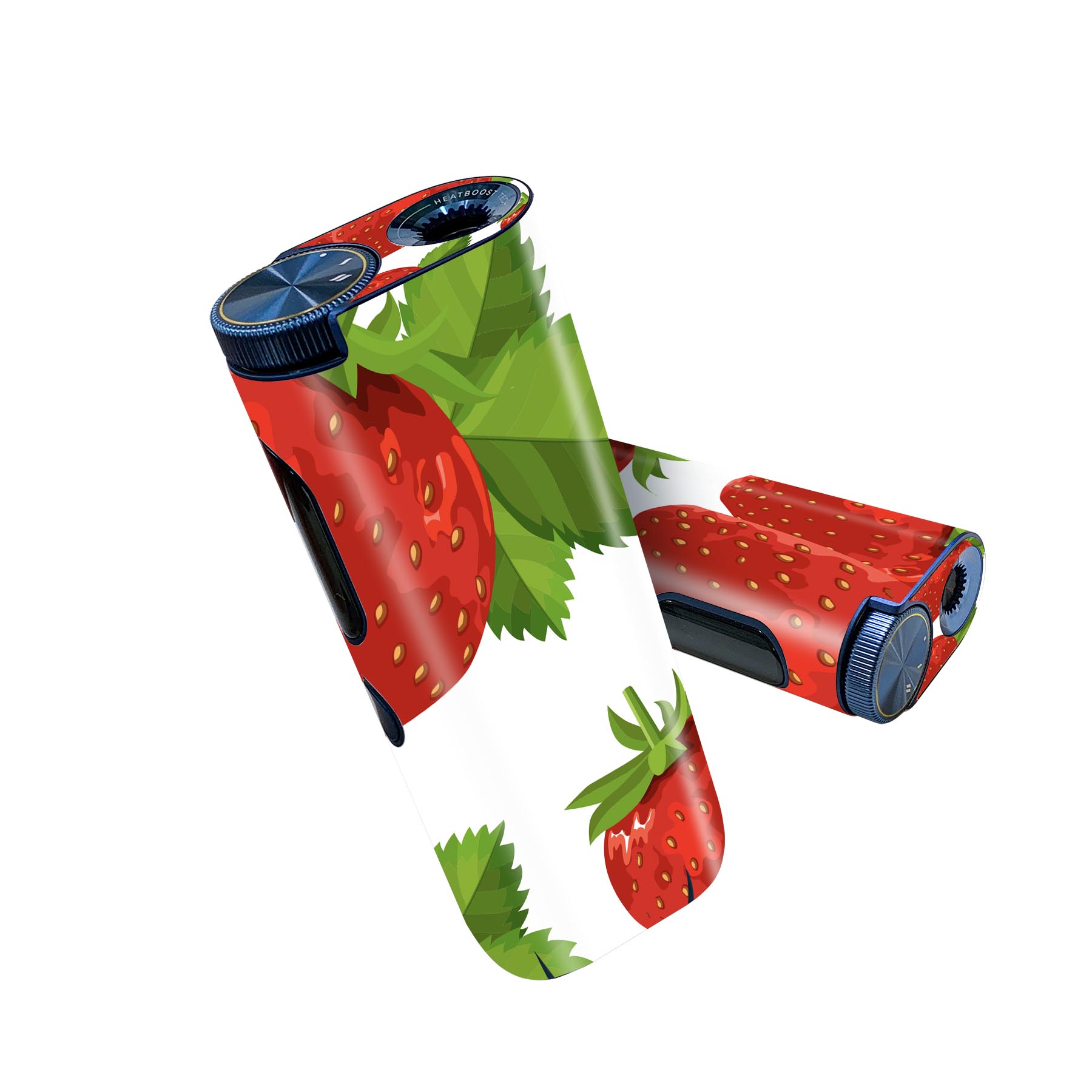 glo hyper pro 用 デザインスキンシール 側面2枚 天面3枚 セット 360°カバー ケース 保護 グロー ハイパー プロ グロウ ステッカー デコ アクセサリー 004235 苺 イラスト シンプル