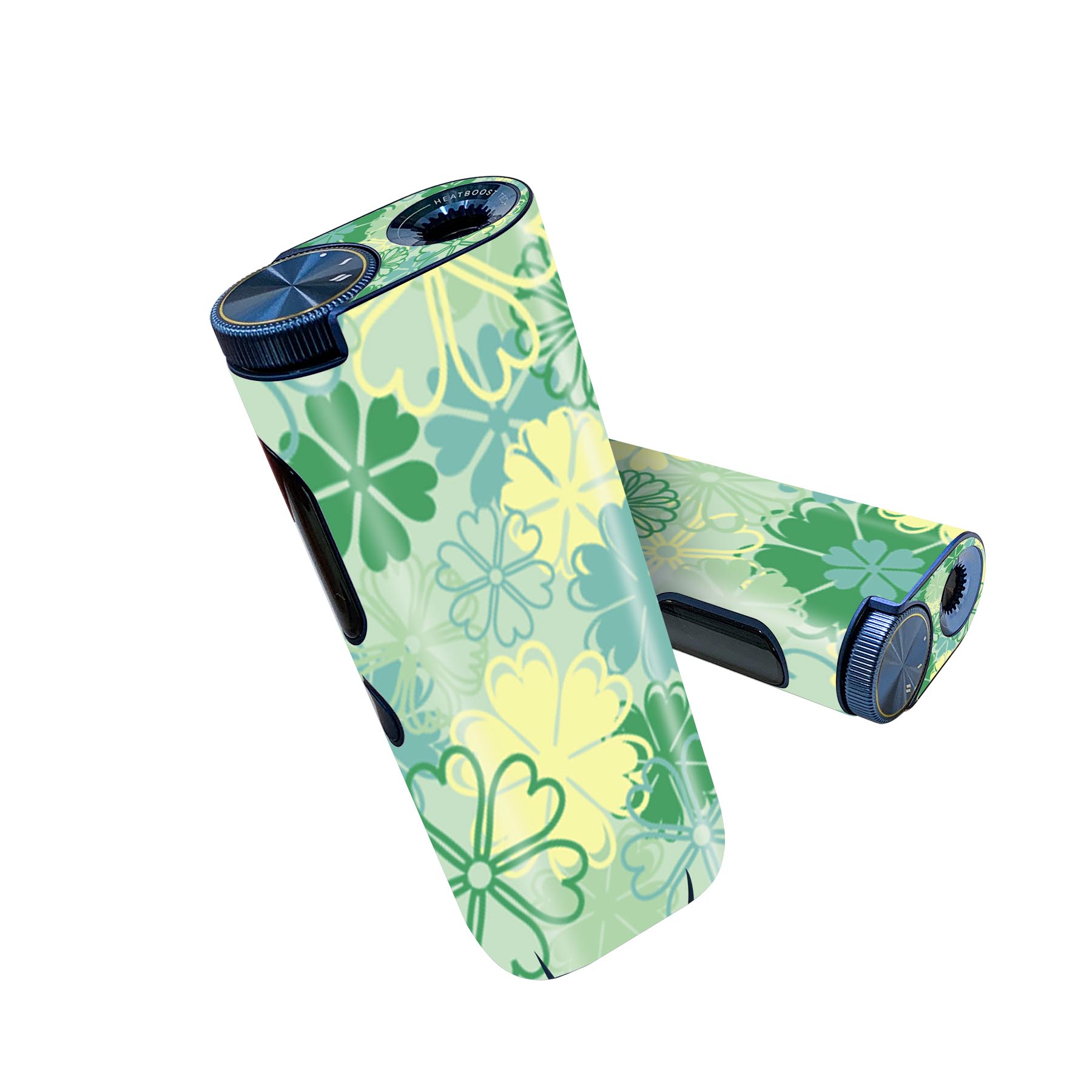 glo hyper pro 用 デザインスキンシール 側面2枚 天面3枚 セット 360°カバー ケース 保護 グロー ハイパー プロ グロウ ステッカー デコ アクセサリー 004366 四つ葉 クローバー 緑