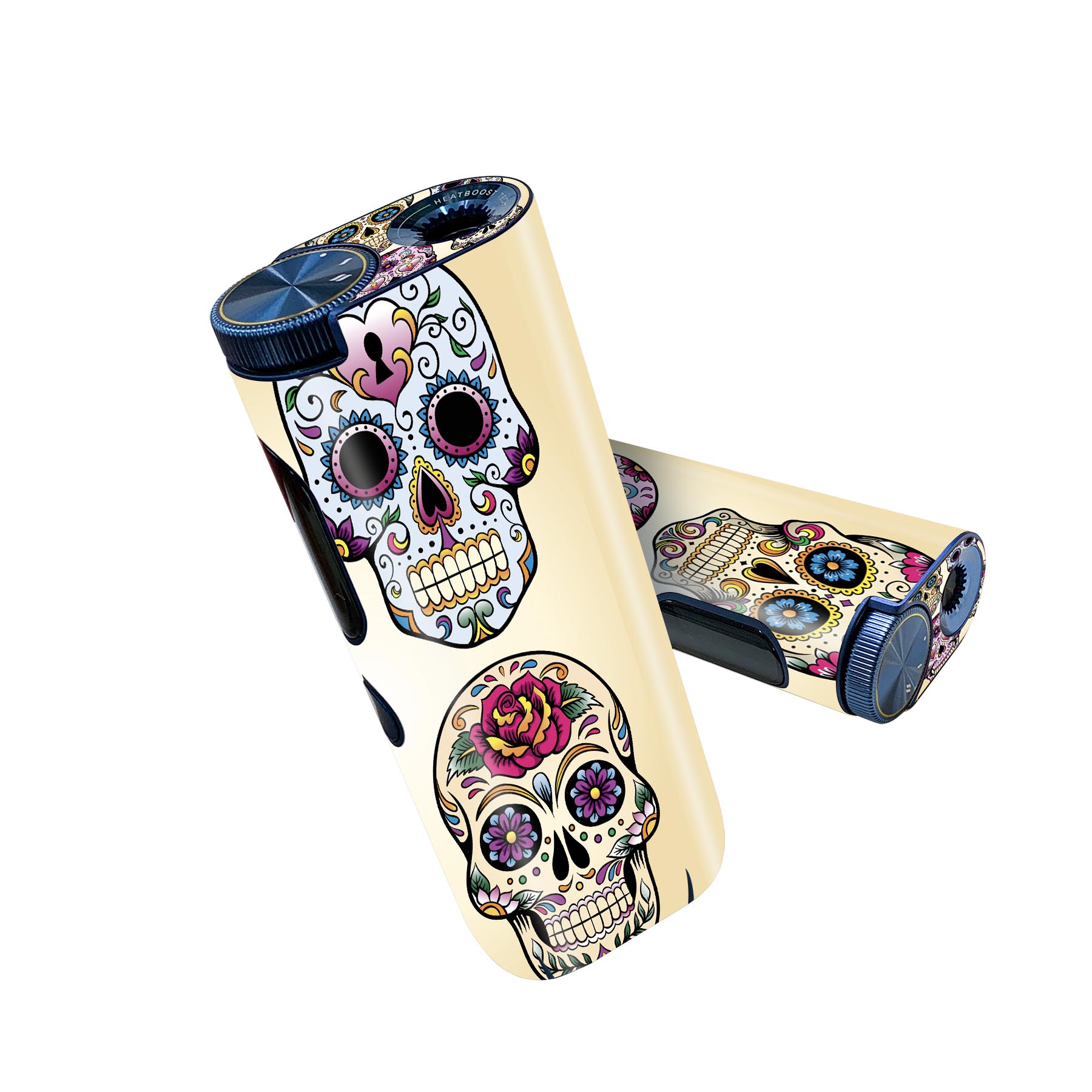 glo hyper pro 用 デザインスキンシール 側面2枚 天面3枚 セット 360°カバー ケース 保護 グロー ハイパー プロ グロウ ステッカー デコ アクセサリー 004518 ドクロ　骸骨　模様