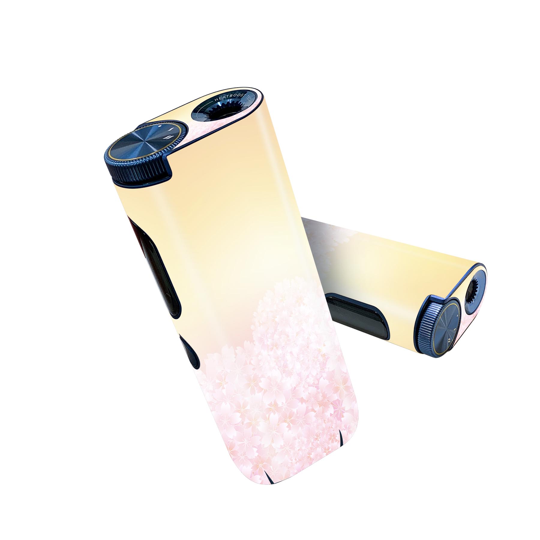 glo hyper pro 用 デザインスキンシール 側面2枚 天面3枚 セット 360°カバー ケース 保護 グロー ハイパー プロ グロウ ステッカー デコ アクセサリー 005306 桜 ピンク オレンジ