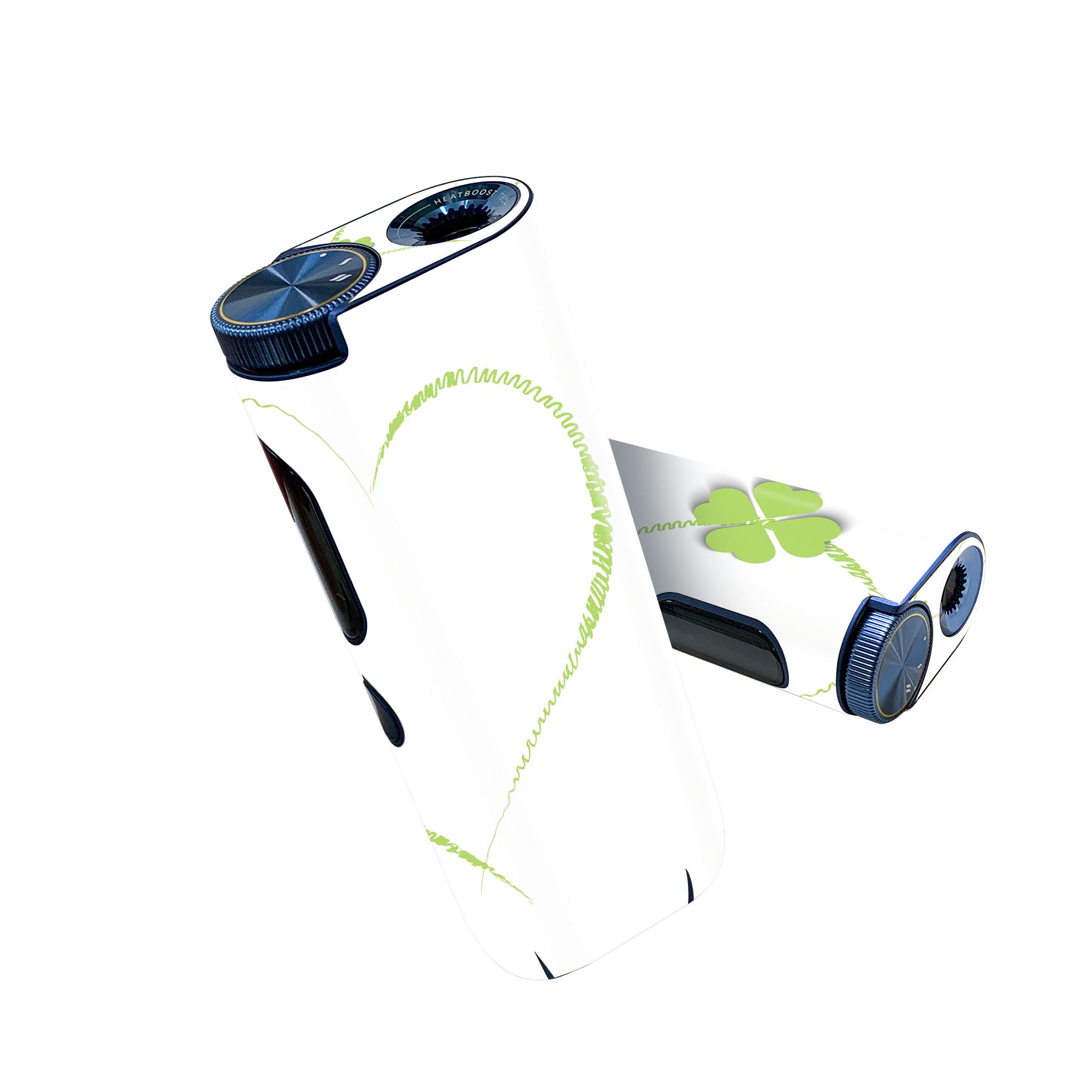 glo hyper pro 用 デザインスキンシール 側面2枚 天面3枚 セット 360°カバー ケース 保護 グロー ハイパー プロ グロウ ステッカー デコ アクセサリー 005483 クローバー ハート