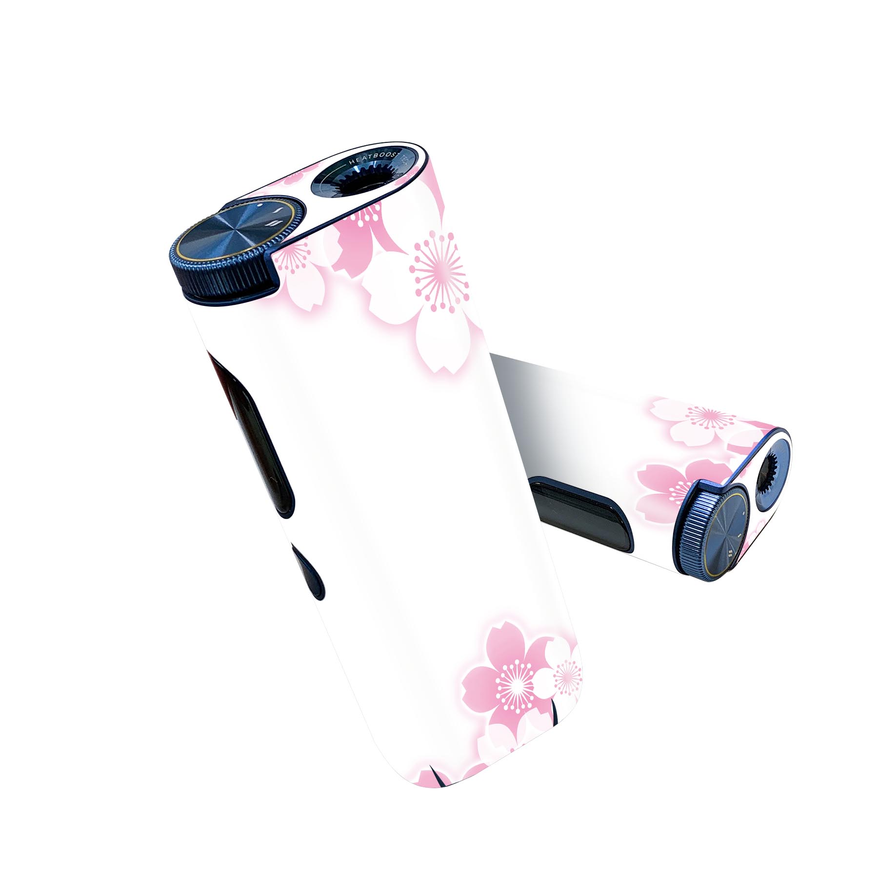 glo hyper pro 用 デザインスキンシール 側面2枚 天面3枚 セット 360°カバー ケース 保護 グロー ハイパー プロ グロウ ステッカー デコ アクセサリー 005708 花　　ピンク