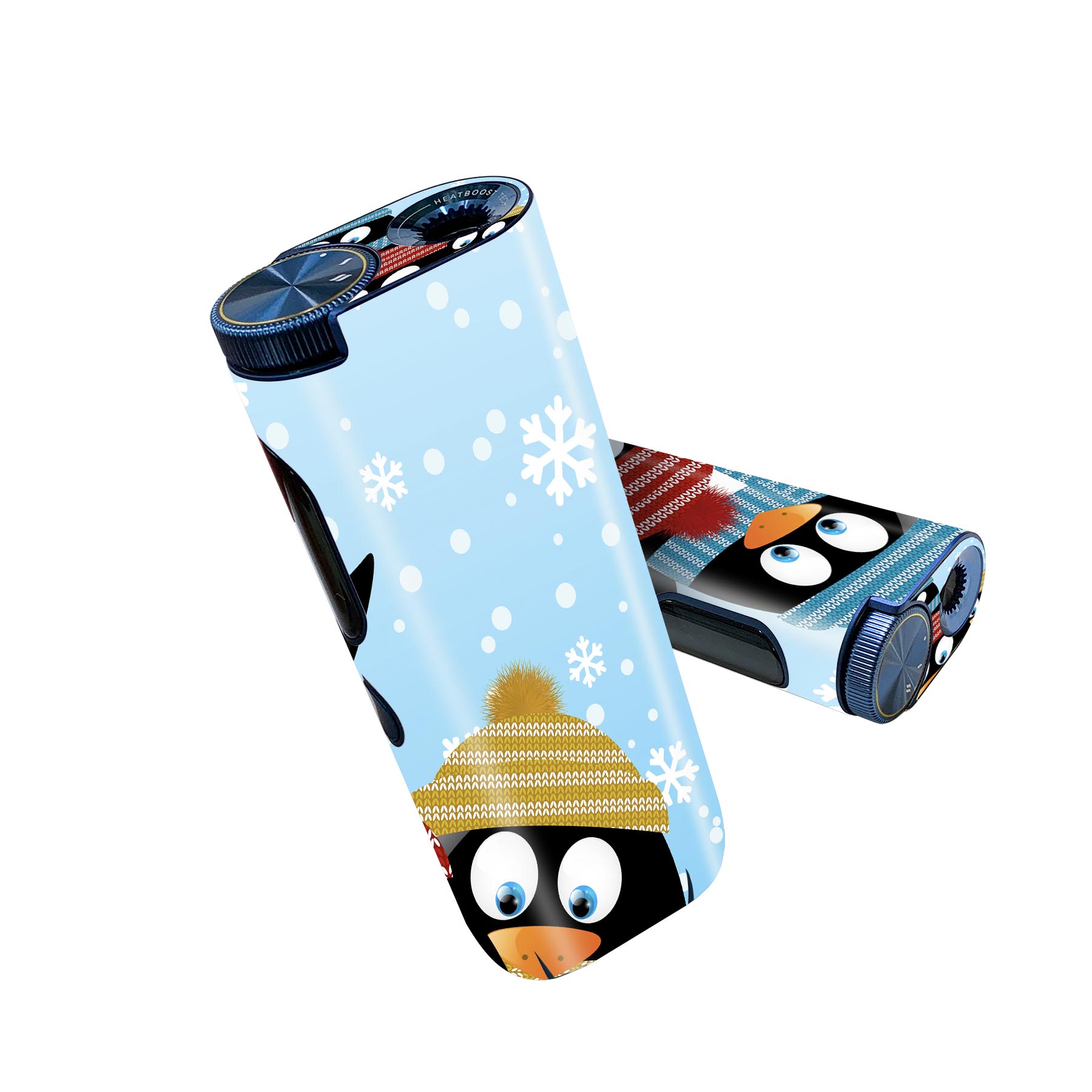 glo hyper pro 用 デザインスキンシール 側面2枚 天面3枚 セット 360°カバー ケース 保護 グロー ハイパー プロ グロウ ステッカー デコ アクセサリー 005771 動物　ペンギン　キャラクター