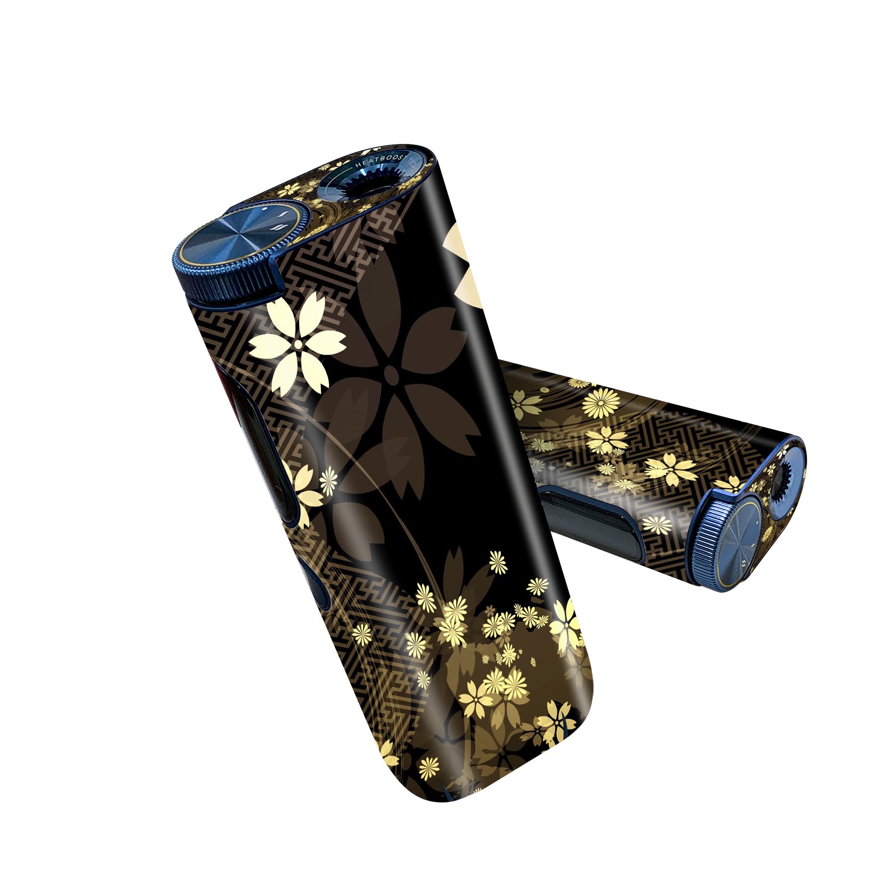 glo hyper pro 用 デザインスキンシール 側面2枚 天面3枚 セット 360°カバー ケース 保護 グロー ハイパー プロ グロウ ステッカー デコ アクセサリー 005847 和風　和柄　花