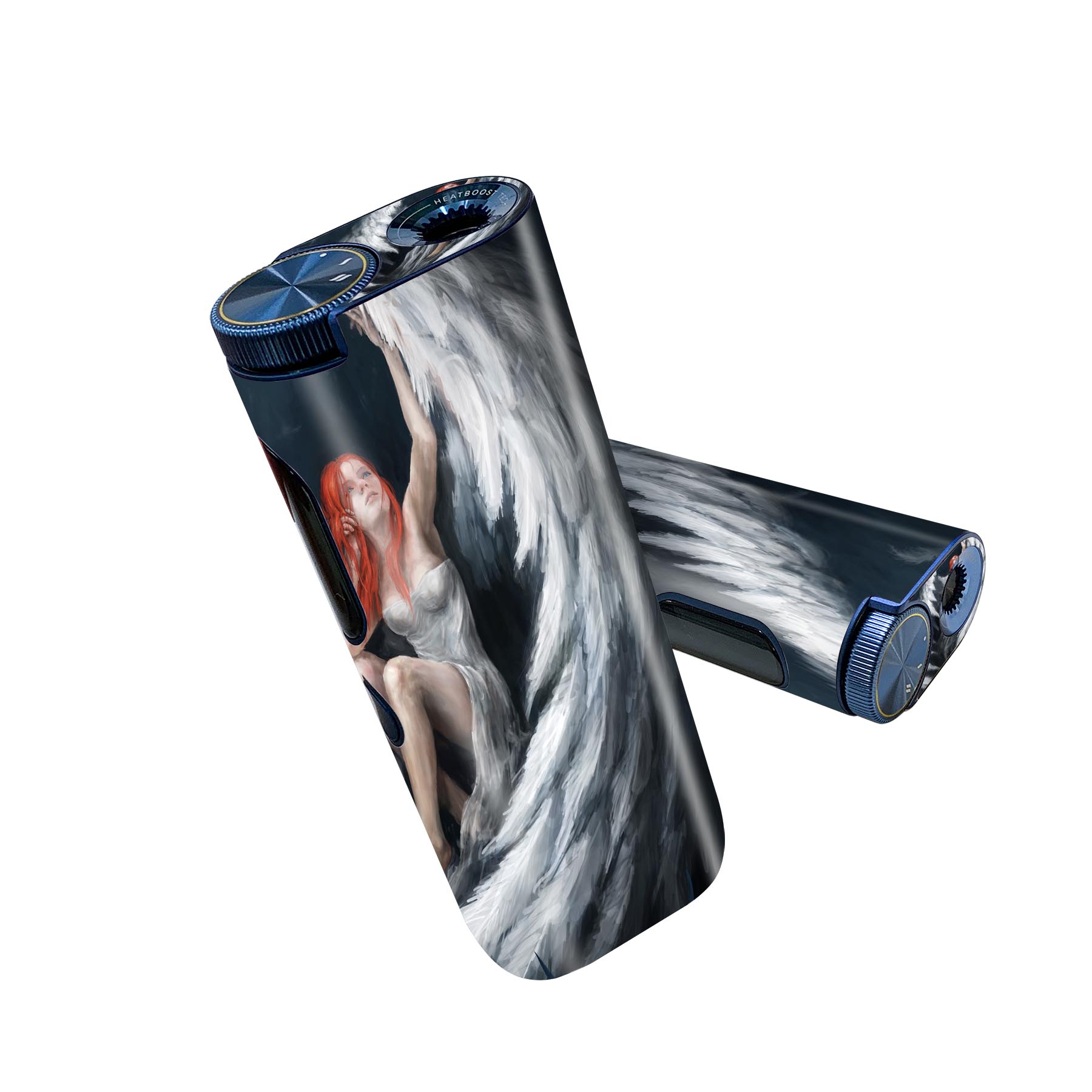 glo hyper pro 用 デザインスキンシール 側面2枚 天面3枚 セット 360°カバー ケース 保護 グロー ハイパー プロ グロウ ステッカー デコ アクセサリー 005896 イラスト　人物　羽　天使