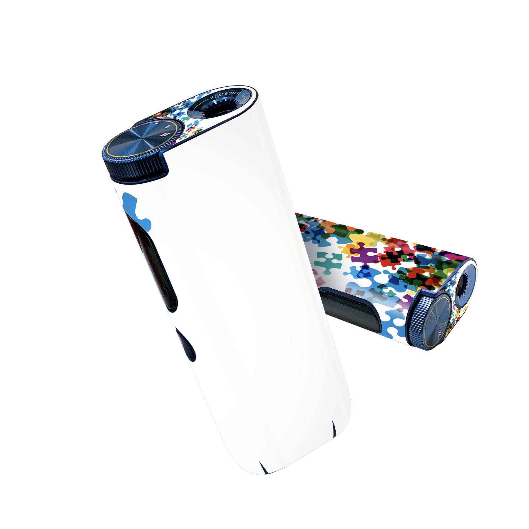 glo hyper pro 用 デザインスキンシール 側面2枚 天面3枚 セット 360°カバー ケース 保護 グロー ハイパー プロ グロウ ステッカー デコ アクセサリー 006008 カラフル　パズル