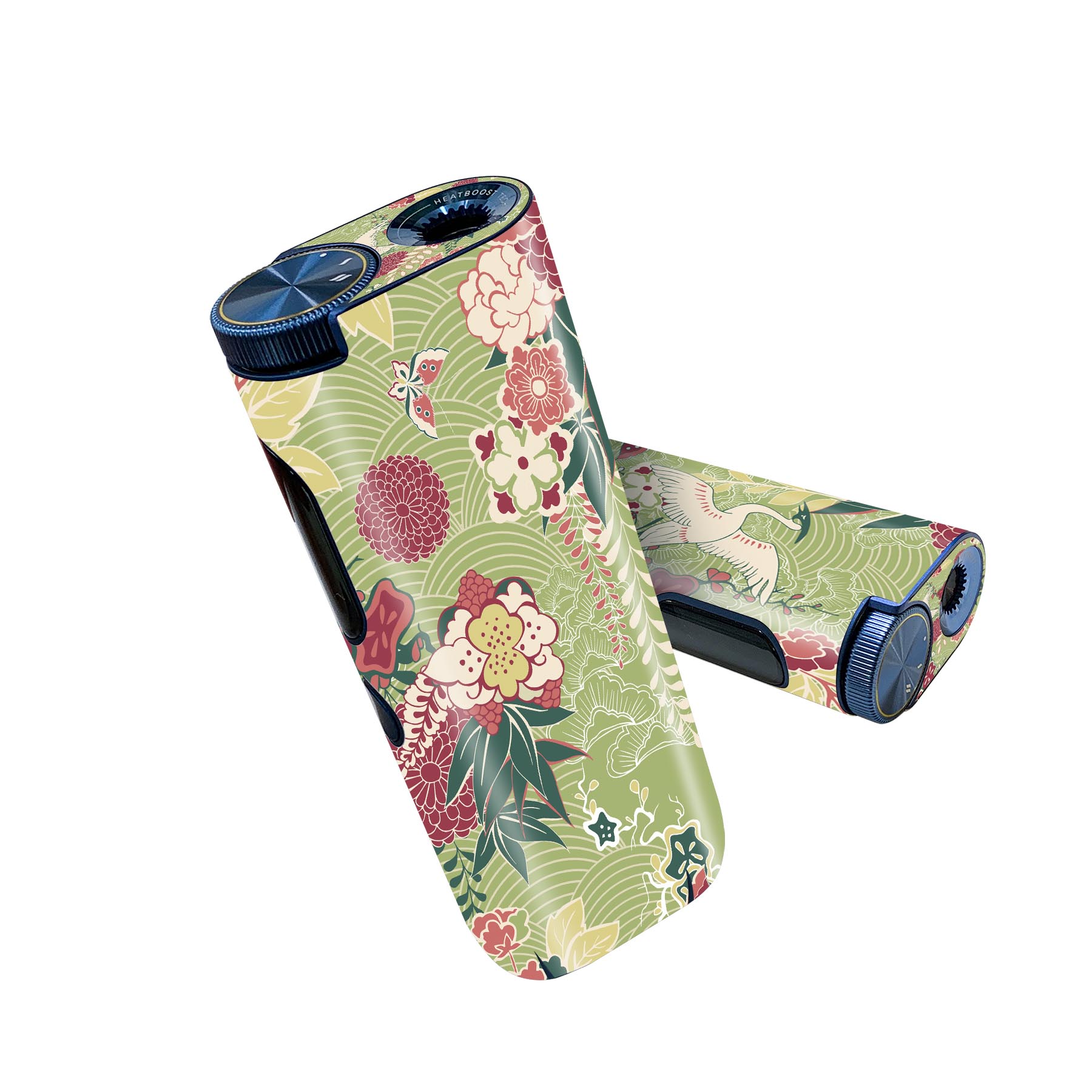 glo hyper pro 用 デザインスキンシール 側面2枚 天面3枚 セット 360°カバー ケース 保護 グロー ハイパー プロ グロウ ステッカー デコ アクセサリー 006330 和風　和柄　花