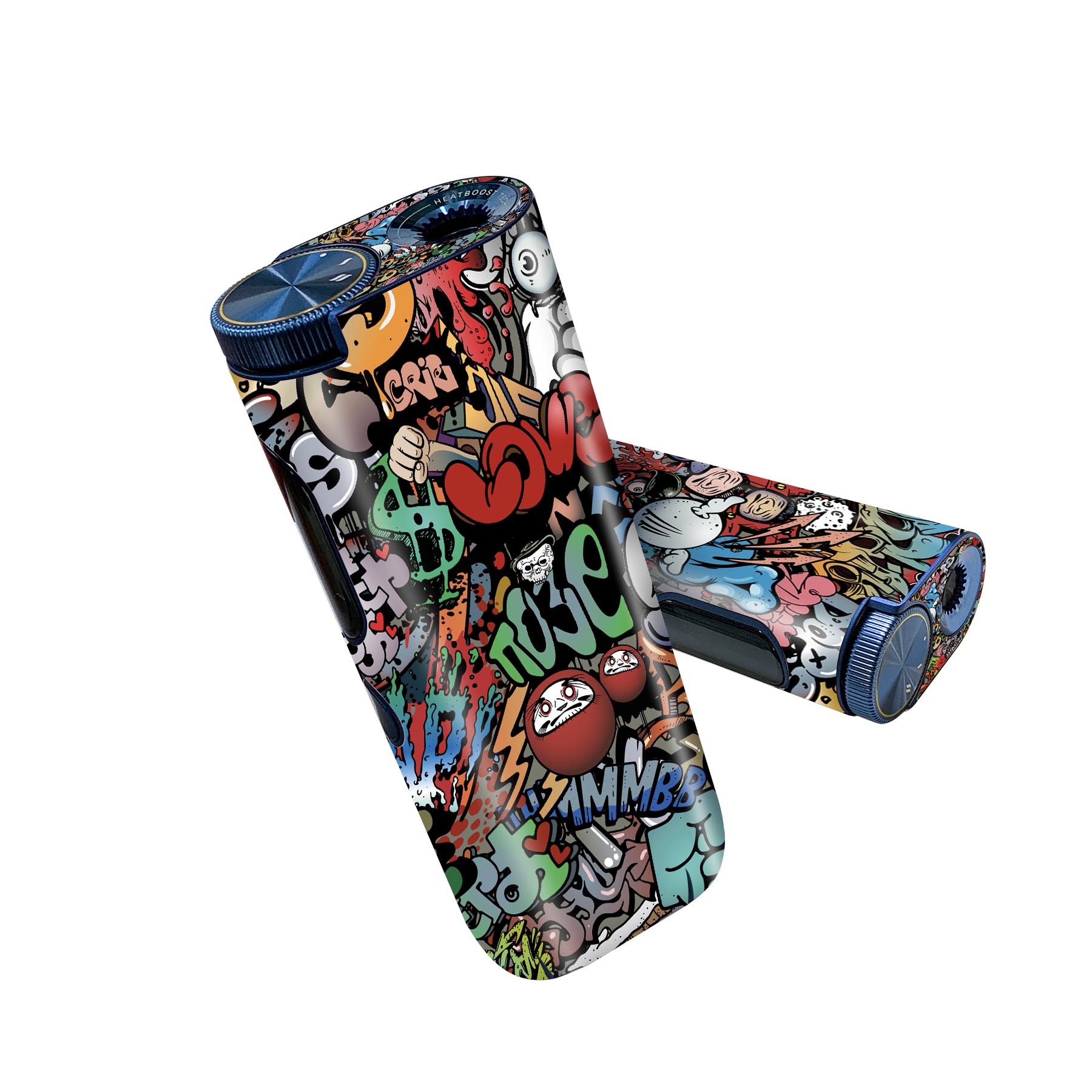 glo hyper pro 用 デザインスキンシール 側面2枚 天面3枚 セット 360°カバー ケース 保護 グロー ハイパー プロ グロウ ステッカー デコ アクセサリー 006746 英語　イラスト　文字