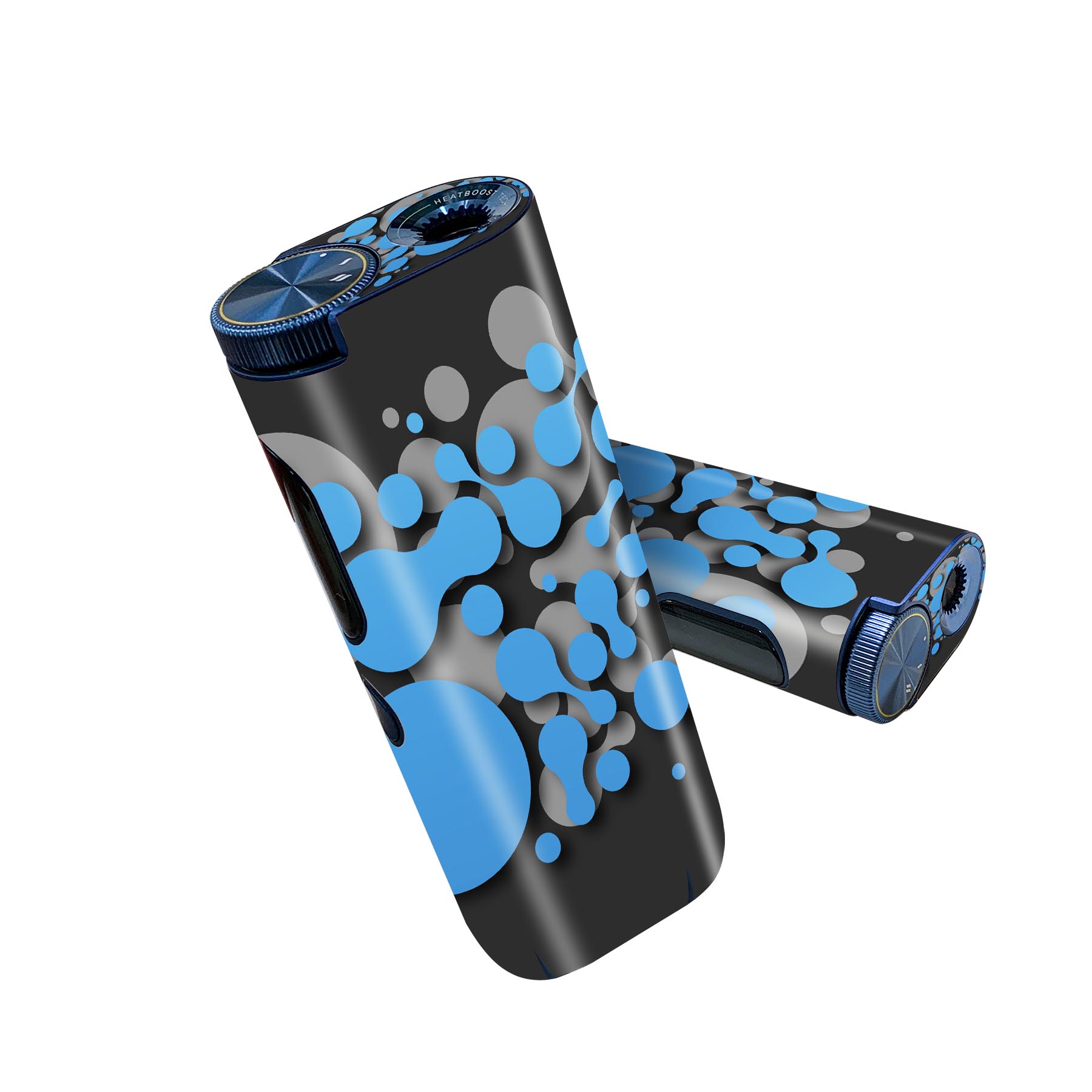 glo hyper pro 用 デザインスキンシール 側面2枚 天面3枚 セット 360°カバー ケース 保護 グロー ハイパー プロ グロウ ステッカー デコ アクセサリー 006839 青　ブルー