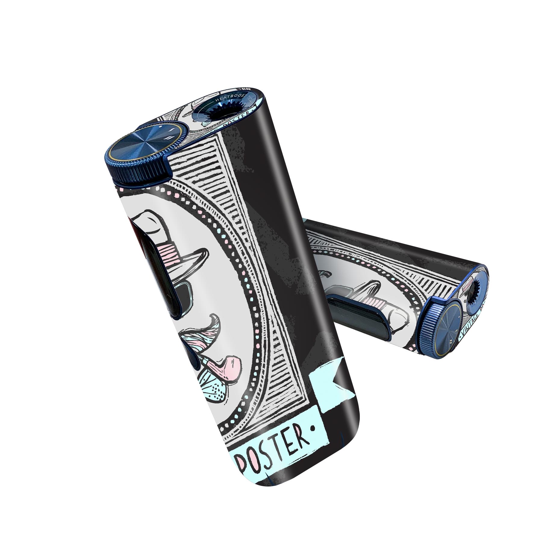 glo hyper pro 用 デザインスキンシール 側面2枚 天面3枚 セット 360°カバー ケース 保護 グロー ハイパー プロ グロウ ステッカー デコ アクセサリー 006869 サングラス ヴィンテージ イラスト