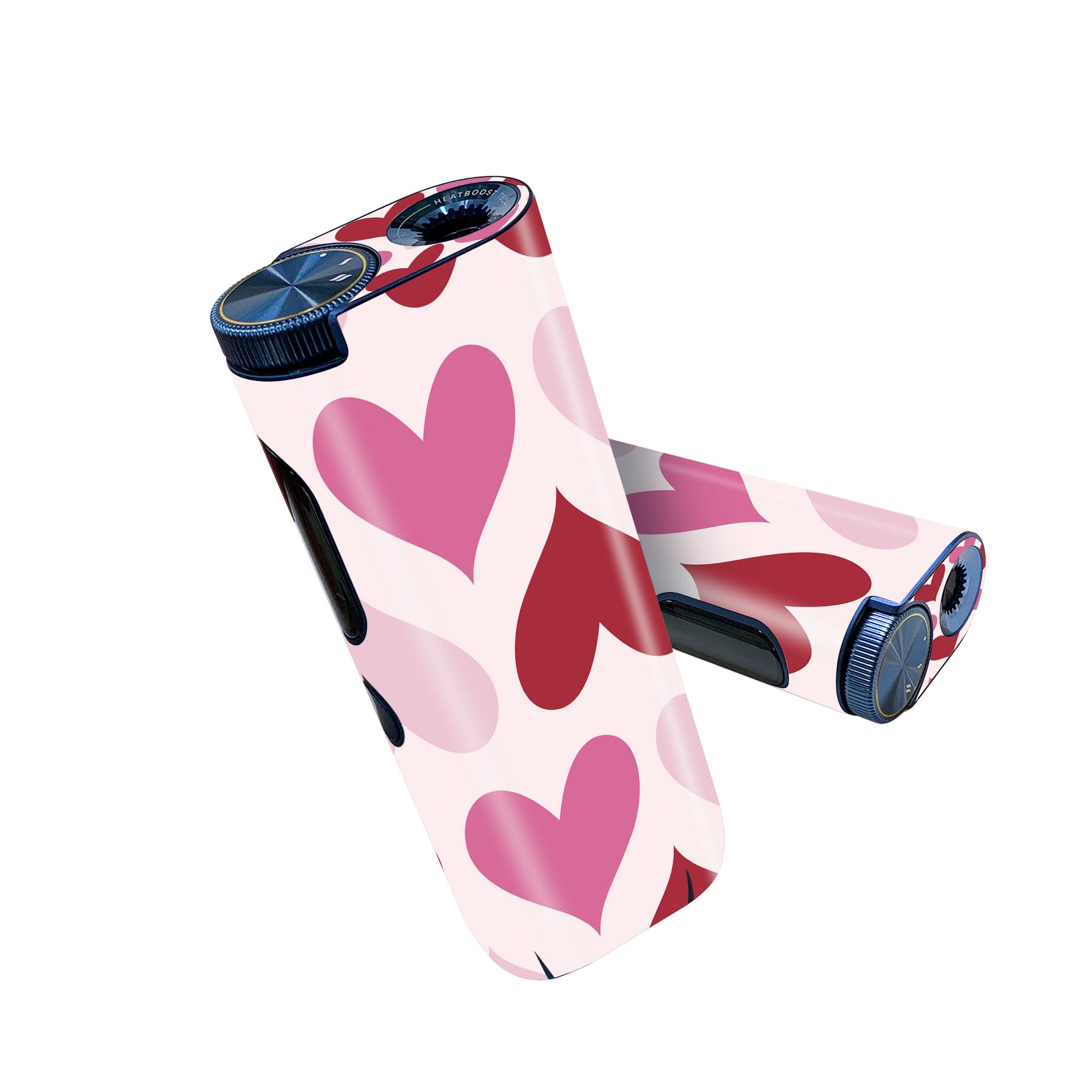 glo hyper pro 用 デザインスキンシール 側面2枚 天面3枚 セット 360°カバー ケース 保護 グロー ハイパー プロ グロウ ステッカー デコ アクセサリー 007011 ハート　模様