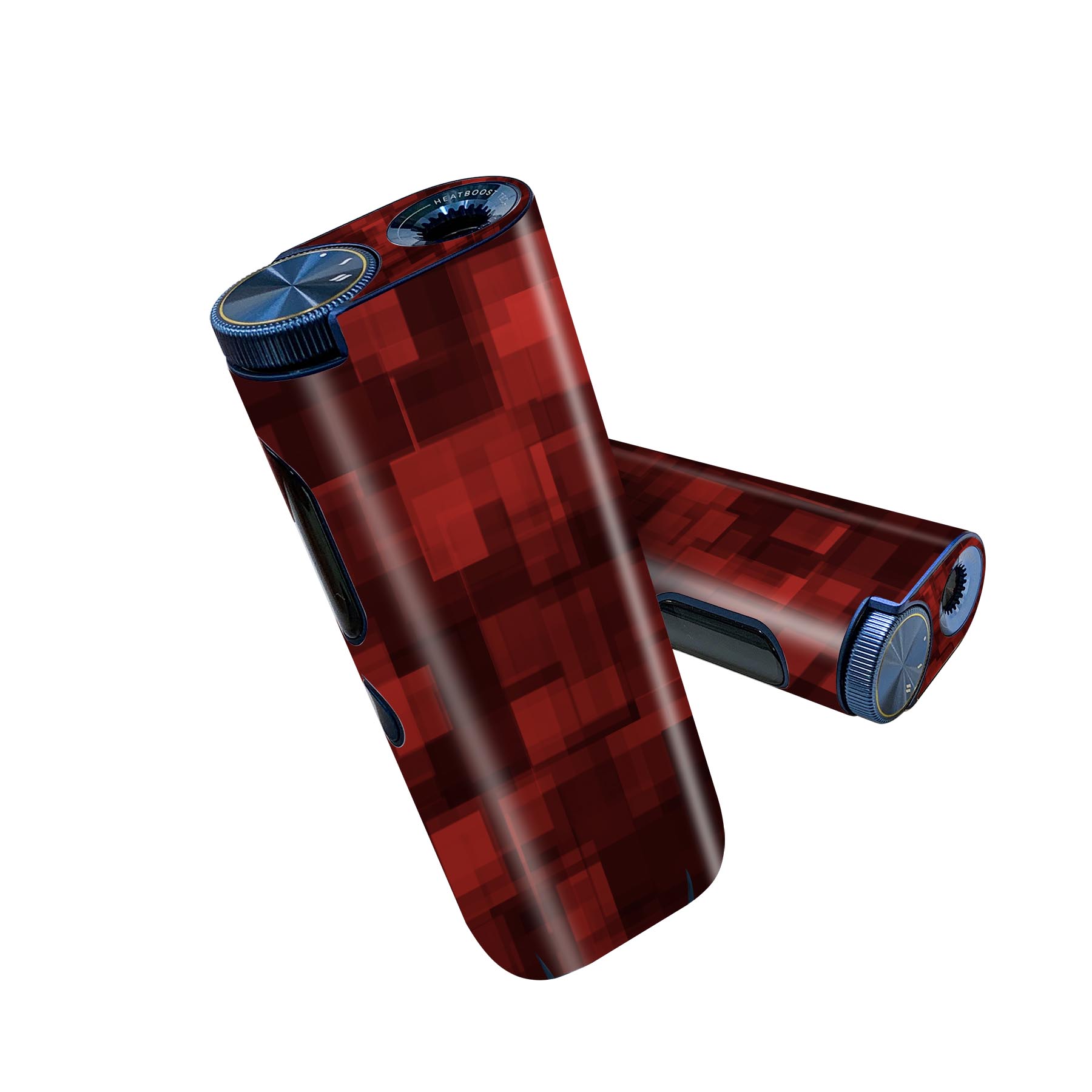 glo hyper pro 用 デザインスキンシール 側面2枚 天面3枚 セット 360°カバー ケース 保護 グロー ハイパー プロ グロウ ステッカー デコ アクセサリー 007227 赤　レッド　模様