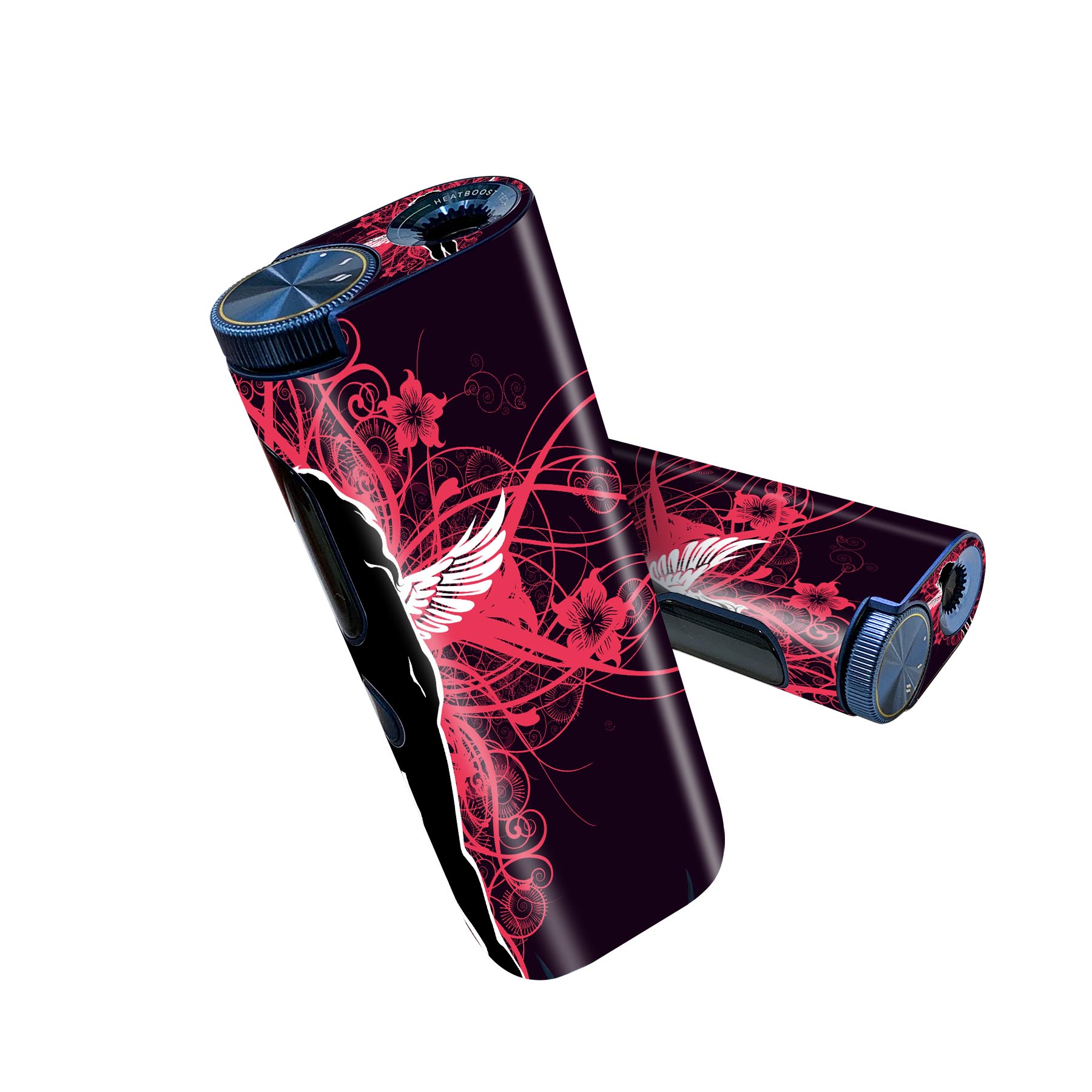 glo hyper pro 用 デザインスキンシール 側面2枚 天面3枚 セット 360°カバー ケース 保護 グロー ハイパー プロ グロウ ステッカー デコ アクセサリー 007257 人物　羽