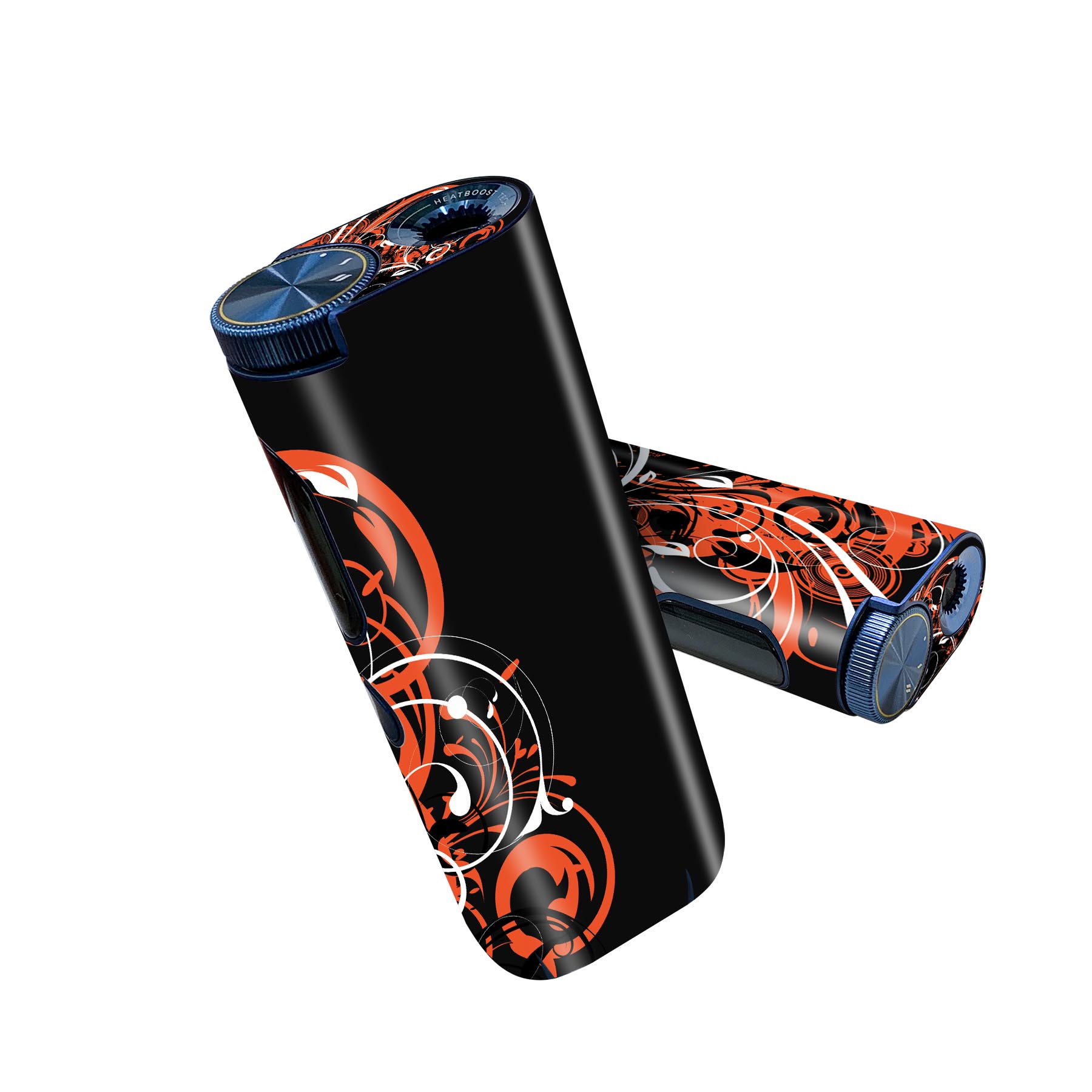 glo hyper pro 用 デザインスキンシール 側面2枚 天面3枚 セット 360°カバー ケース 保護 グロー ハイパー プロ グロウ ステッカー デコ アクセサリー 007550 植物　赤　レッド　黒　ブラック