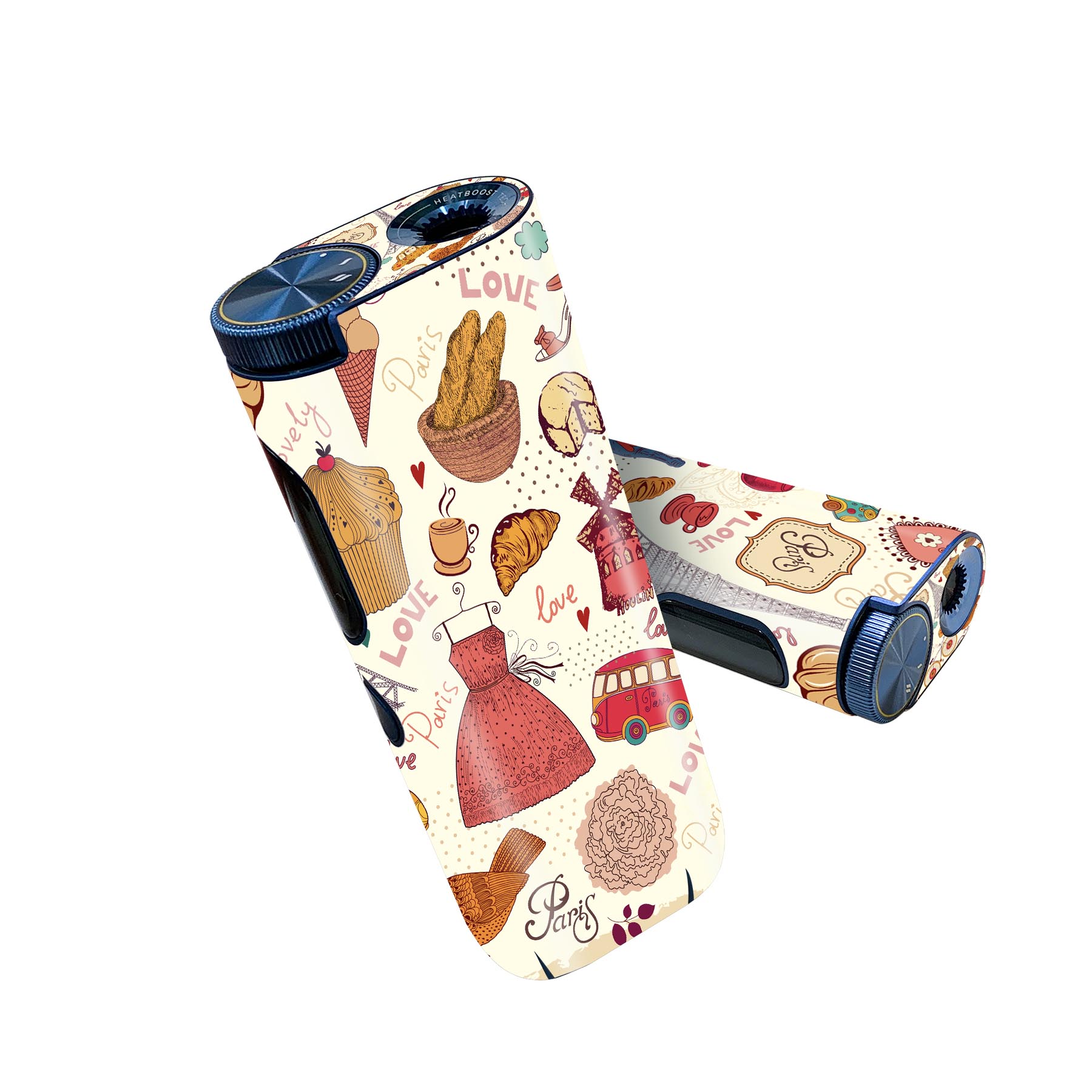 glo hyper pro 用 デザインスキンシール 側面2枚 天面3枚 セット 360°カバー ケース 保護 グロー ハイ..