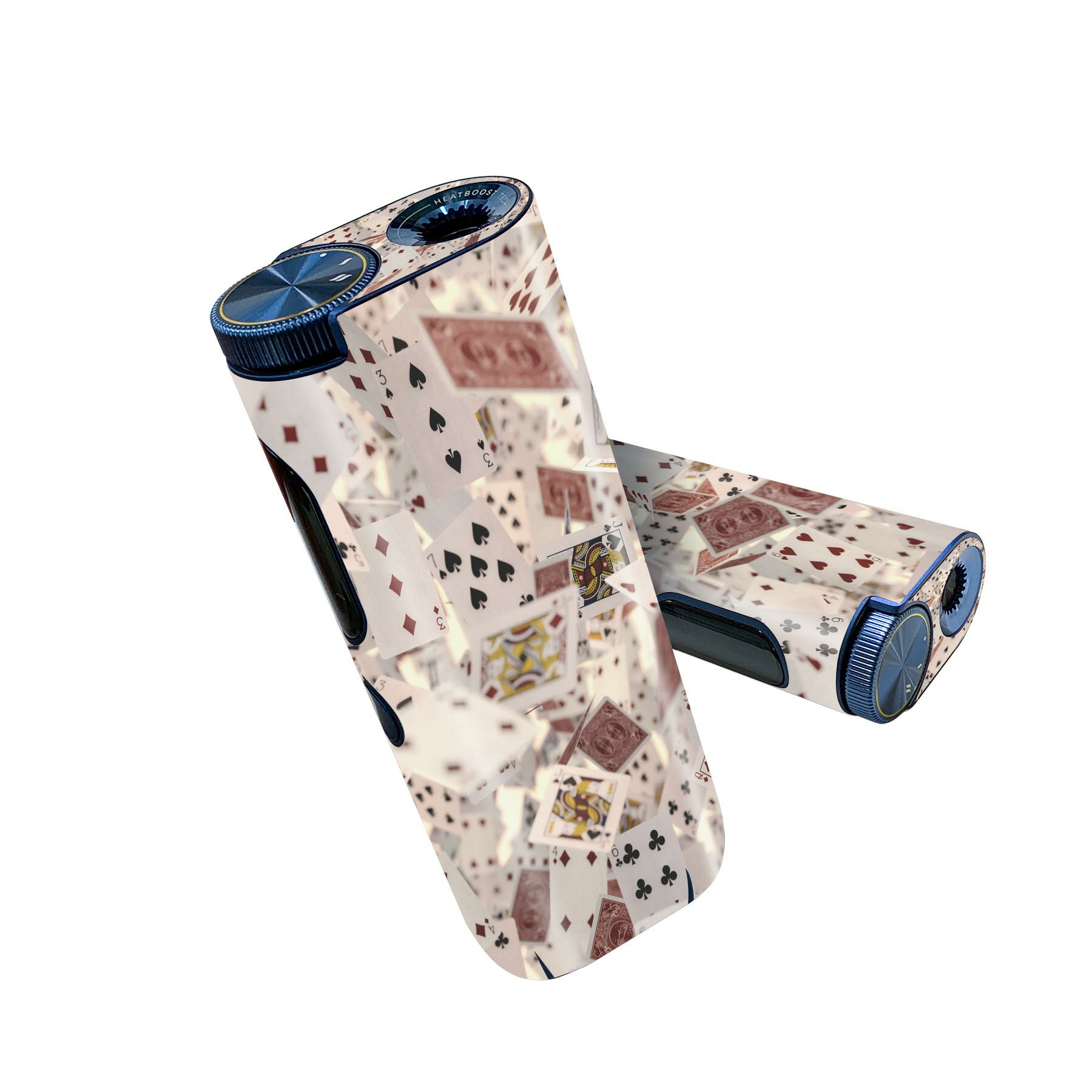 glo hyper pro 用 デザインスキンシール 側面2枚 天面3枚 セット 360°カバー ケース 保護 グロー ハイパー プロ グロウ ステッカー デコ アクセサリー 008836 トランプ　写真　模様