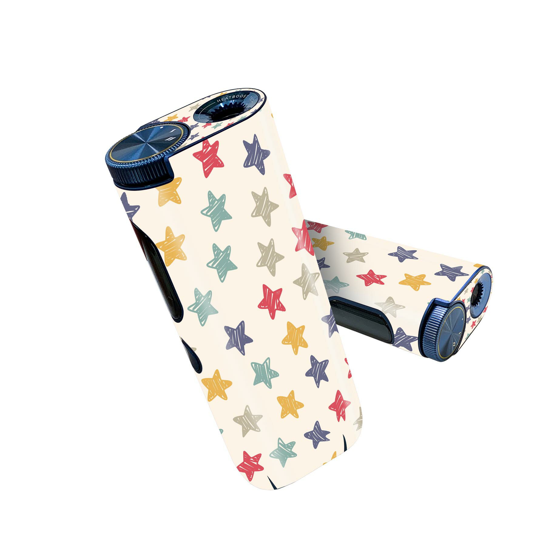 glo hyper pro 用 デザインスキンシール 側面2枚 天面3枚 セット 360°カバー ケース 保護 グロー ハイパー プロ グロウ ステッカー デコ アクセサリー 008872 星　スター　カラフル　模様