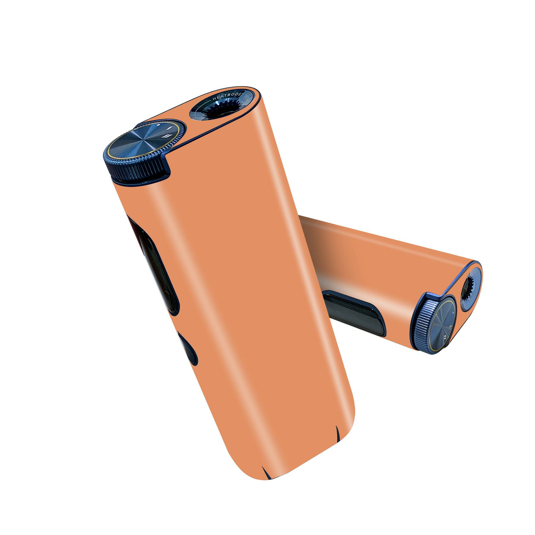 glo hyper pro 用 デザインスキンシール 側面2枚 天面3枚 セット 360°カバー ケース 保護 グロー ハイパー プロ グロウ ステッカー デコ アクセサリー 009000 シンプル　無地　オレンジ