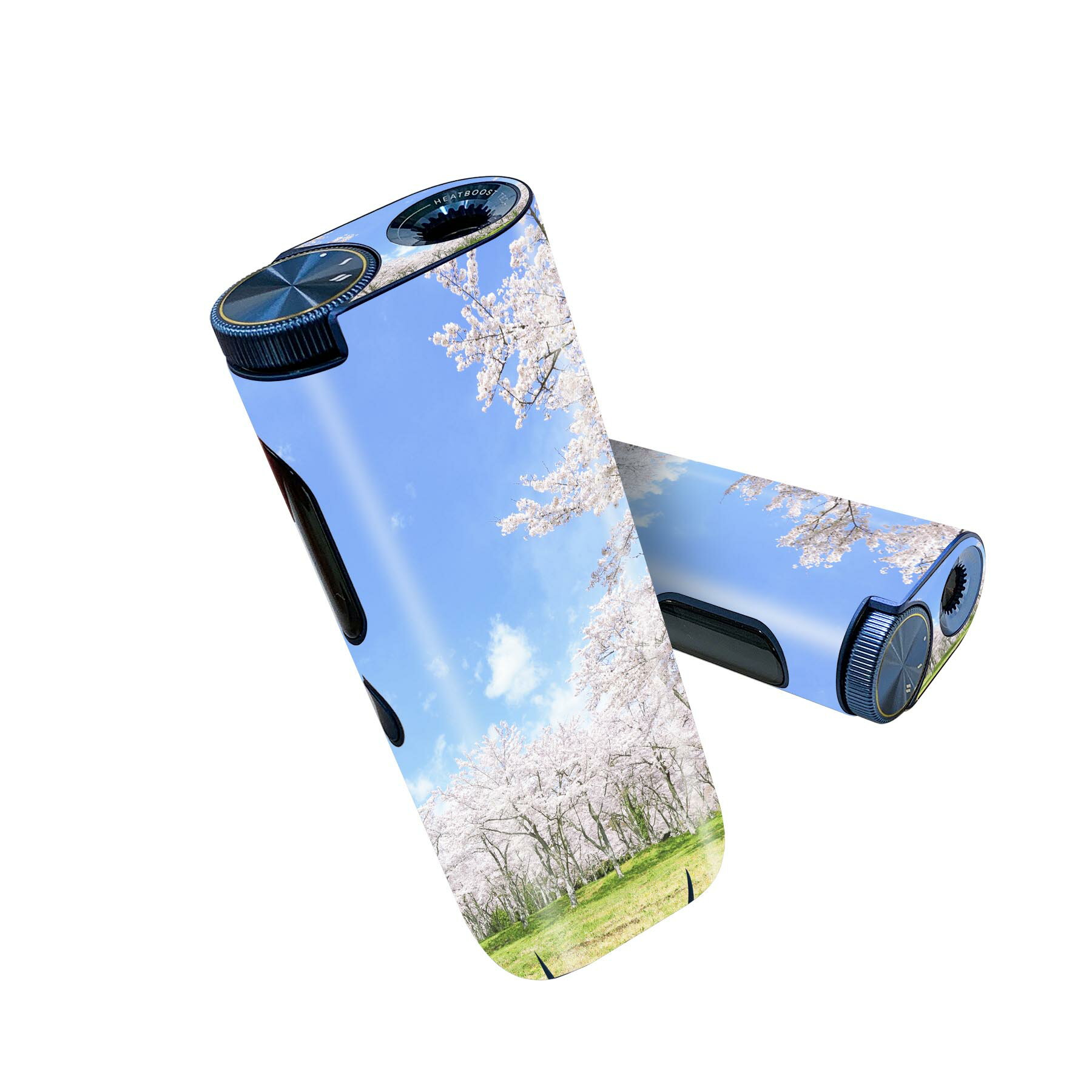 glo hyper pro 用 デザインスキンシール 側面2枚 天面3枚 セット 360°カバー ケース 保護 グロー ハイパー プロ グロウ ステッカー デコ アクセサリー 009459 桜 空 写真