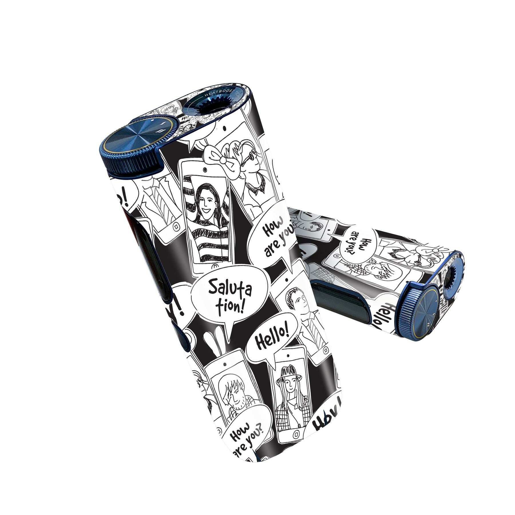 glo hyper pro 用 デザインスキンシール 側面2枚 天面3枚 セット 360°カバー ケース 保護 グロー ハイパー プロ グロウ ステッカー デコ アクセサリー 010395 外国　英語　イラスト