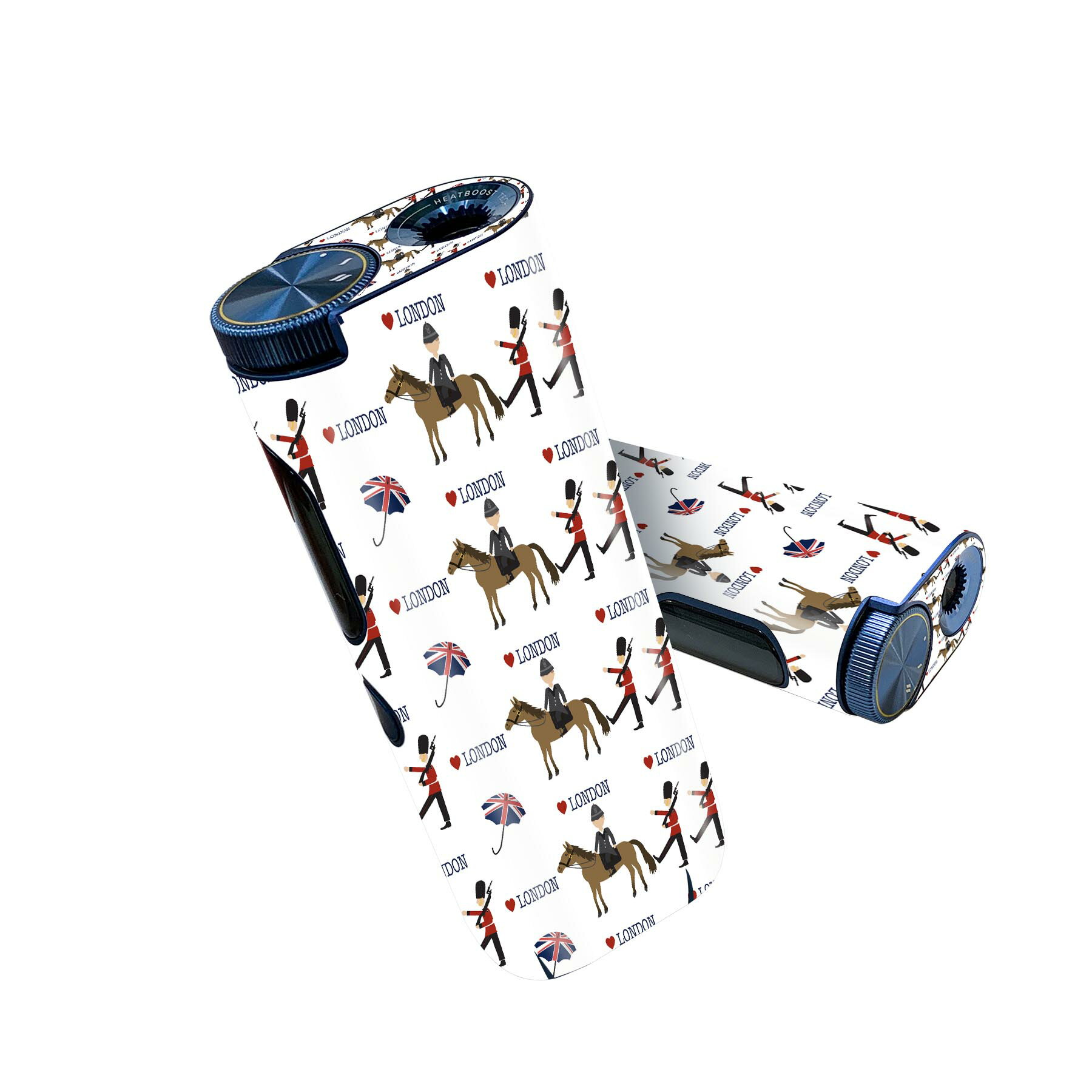 glo hyper pro 用 デザインスキンシール 側面2枚 天面3枚 セット 360°カバー ケース 保護 グロー ハイパー プロ グロウ ステッカー デコ アクセサリー 010437 イギリス　兵隊　国旗