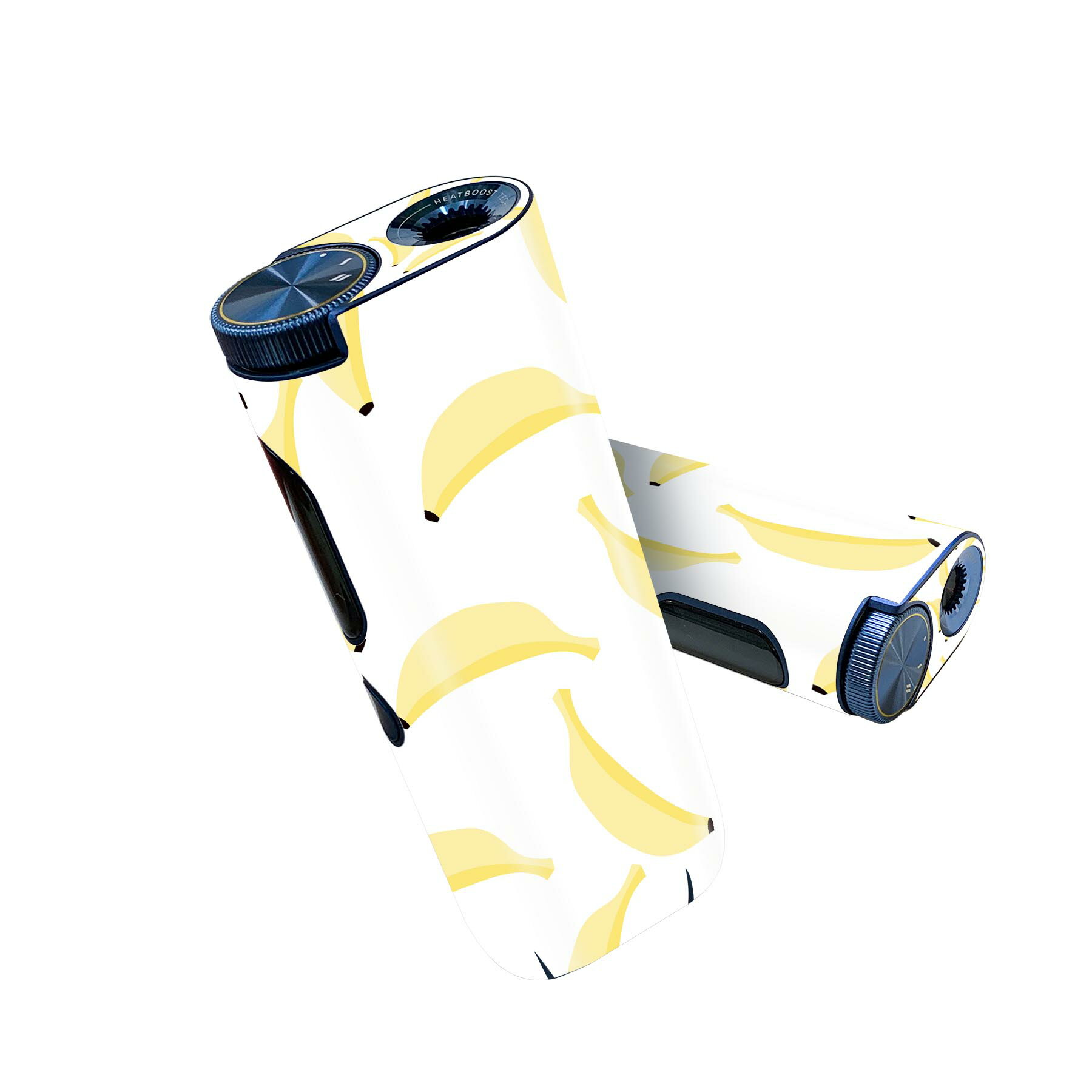 glo hyper pro 用 デザインスキンシール 側面2枚 天面3枚 セット 360°カバー ケース 保護 グロー ハイパー プロ グロウ ステッカー デコ アクセサリー 010559 バナナ　果物　白