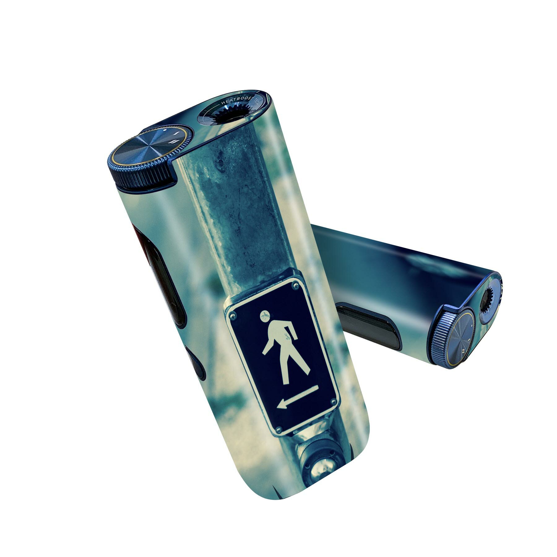 glo hyper pro 用 デザインスキンシール 側面2枚 天面3枚 セット 360°カバー ケース 保護 グロー ハイパー プロ グロウ ステッカー デコ アクセサリー 010586 標識　人物　矢印