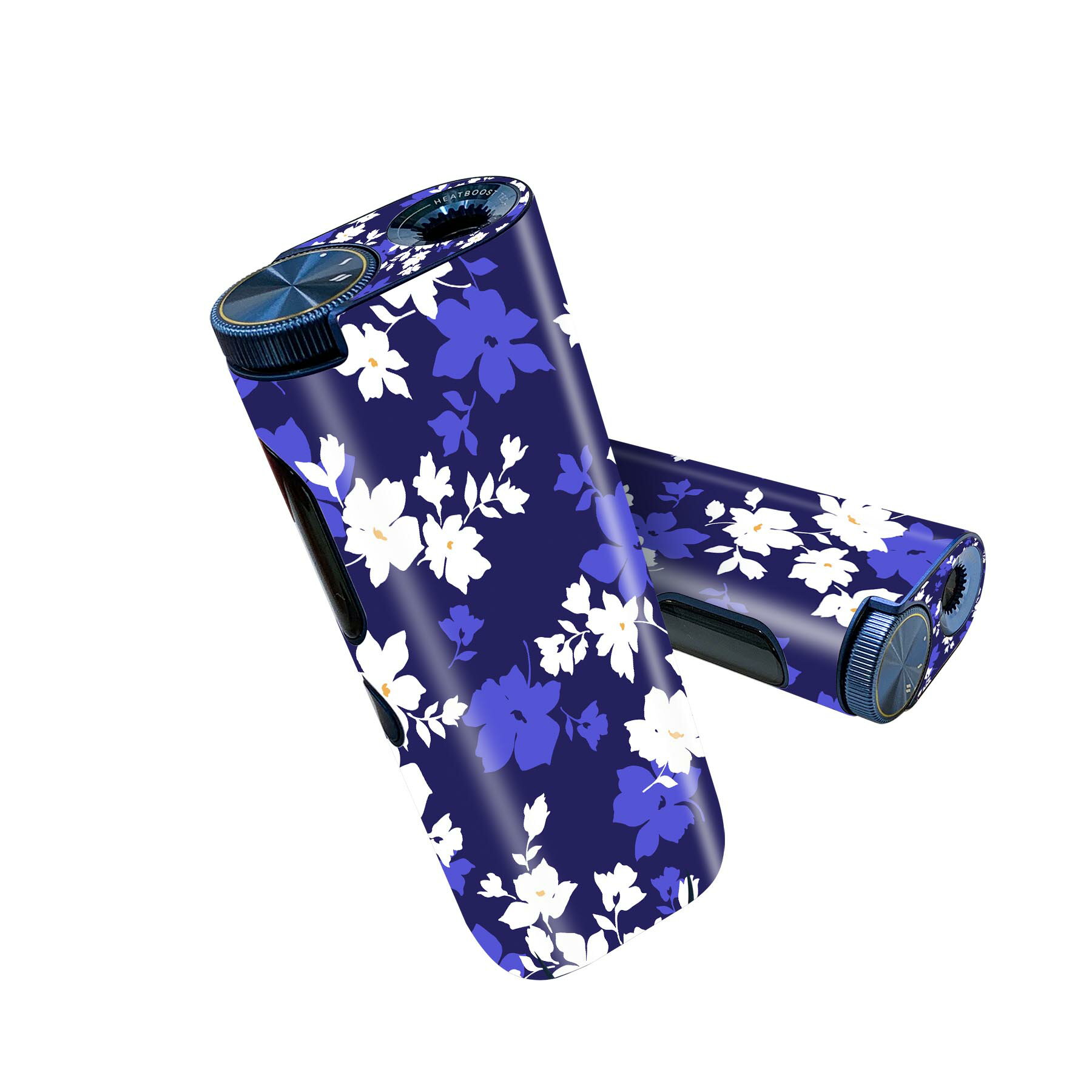 glo hyper pro 用 デザインスキンシール 側面2枚 天面3枚 セット 360°カバー ケース 保護 グロー ハイパー プロ グロウ ステッカー デコ アクセサリー 010631 花 紫