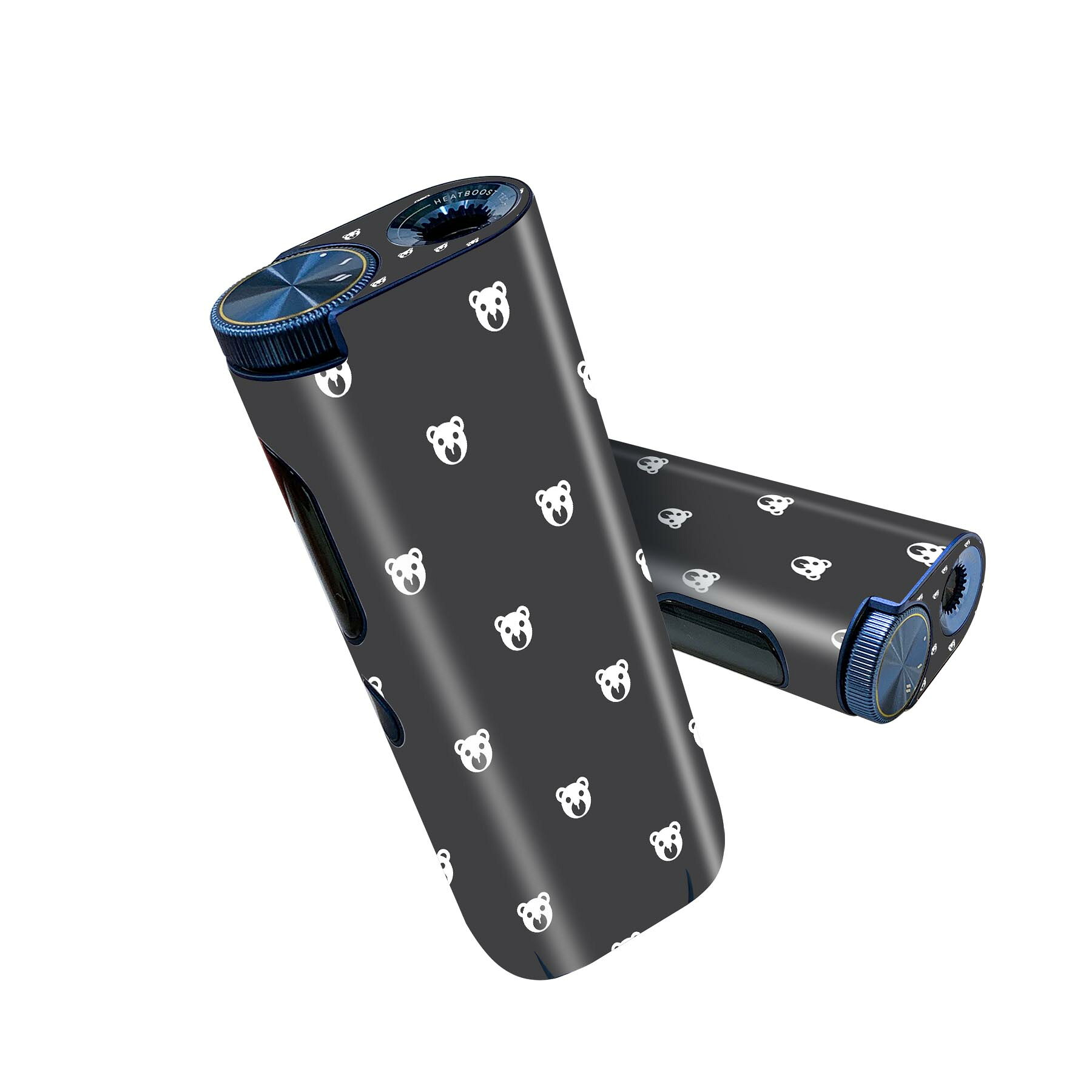 glo hyper pro 用 デザインスキンシール 側面2枚 天面3枚 セット 360°カバー ケース 保護 グロー ハイパー プロ グロウ ステッカー デコ アクセサリー 010658 くま　動物　グレー