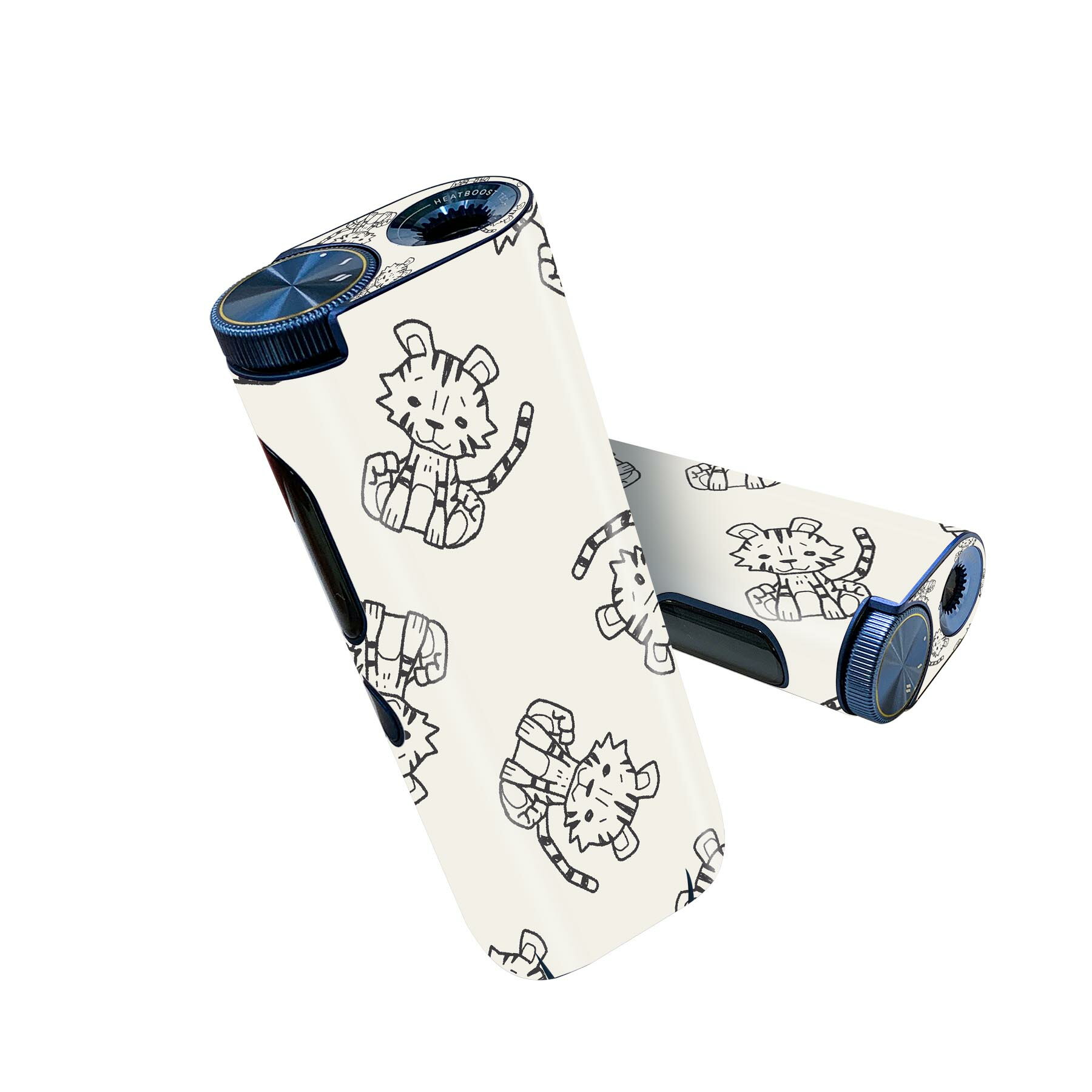 glo hyper pro 用 デザインスキンシール 側面2枚 天面3枚 セット 360°カバー ケース 保護 グロー ハイパー プロ グロウ ステッカー デコ アクセサリー 010708 トラ 動物 イラスト