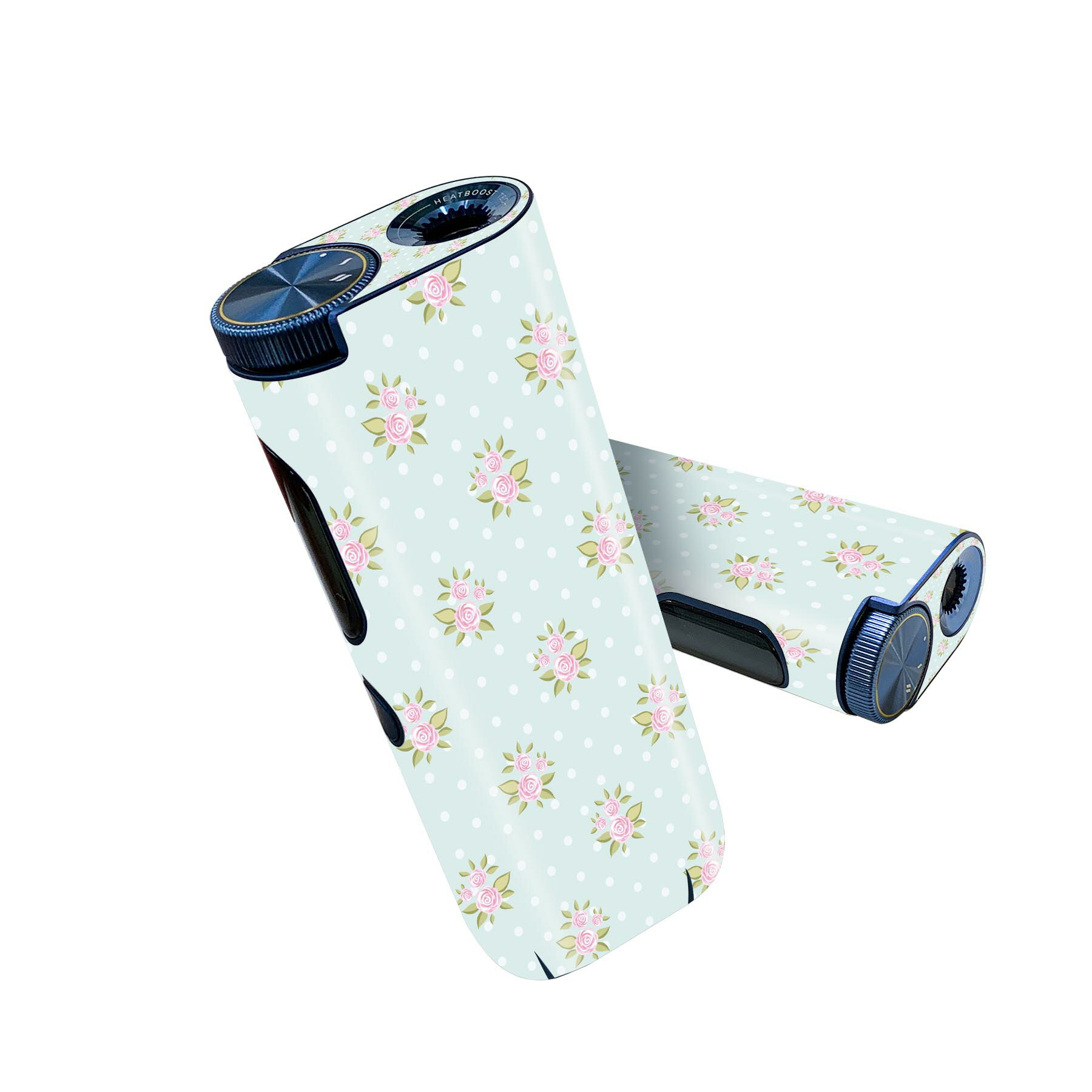 glo hyper pro 用 デザインスキンシール 側面2枚 天面3枚 セット 360°カバー ケース 保護 グロー ハイパー プロ グロウ ステッカー デコ アクセサリー 011093 花 水玉