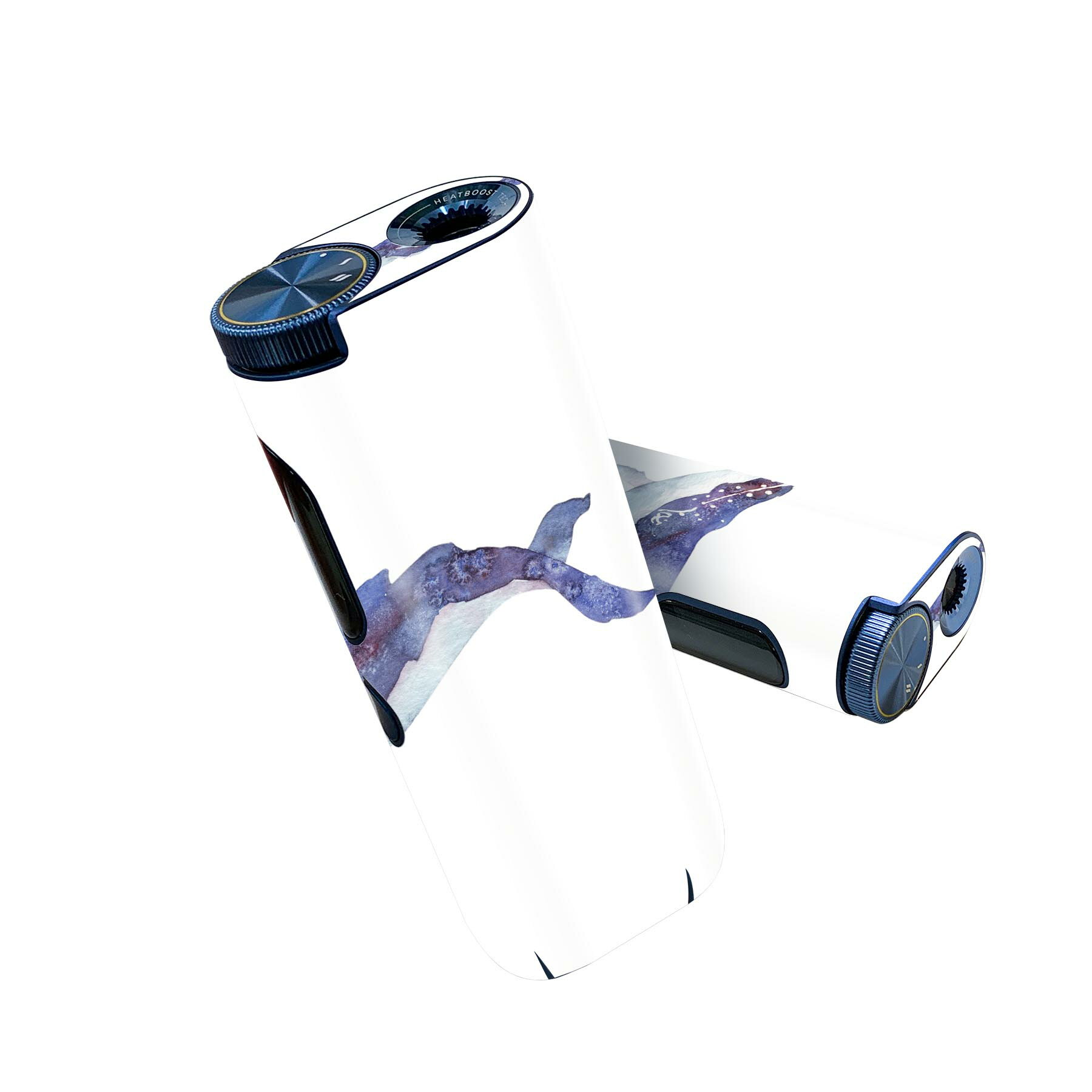 glo hyper pro 用 デザインスキンシール 側面2枚 天面3枚 セット 360°カバー ケース 保護 グロー ハイパー プロ グロウ ステッカー デコ アクセサリー 011406 海　生き物　くじら