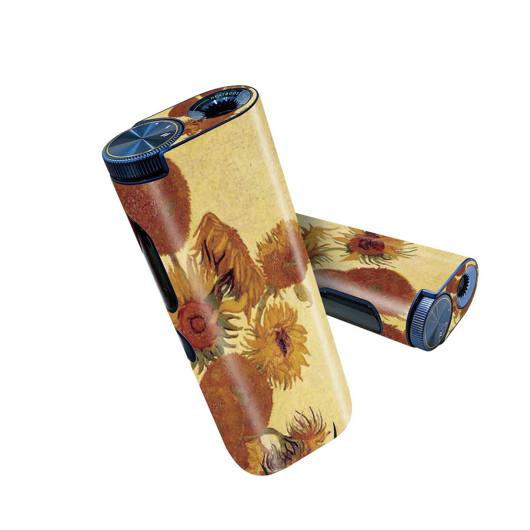 glo hyper pro 用 デザインスキンシール 側面2枚 天面3枚 セット 360°カバー ケース 保護 グロー ハイパー プロ グロウ ステッカー デコ アクセサリー 011466 ゴッホ ひまわり 絵画