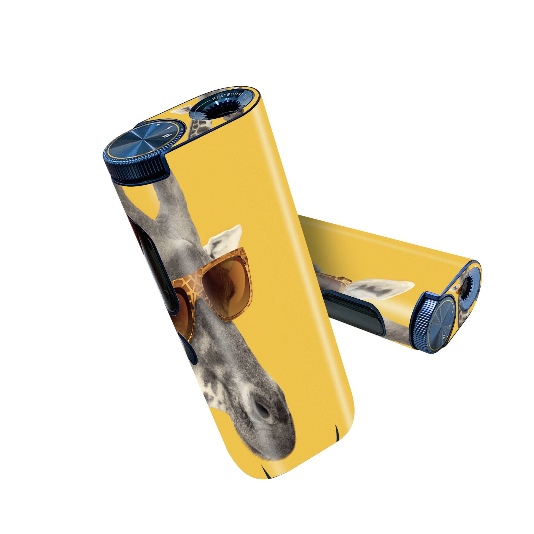 glo hyper pro 用 デザインスキンシール 側面2枚 天面3枚 セット 360°カバー ケース 保護 グロー ハイパー プロ グロウ ステッカー デコ アクセサリー 011555 キリン 動物 サングラス