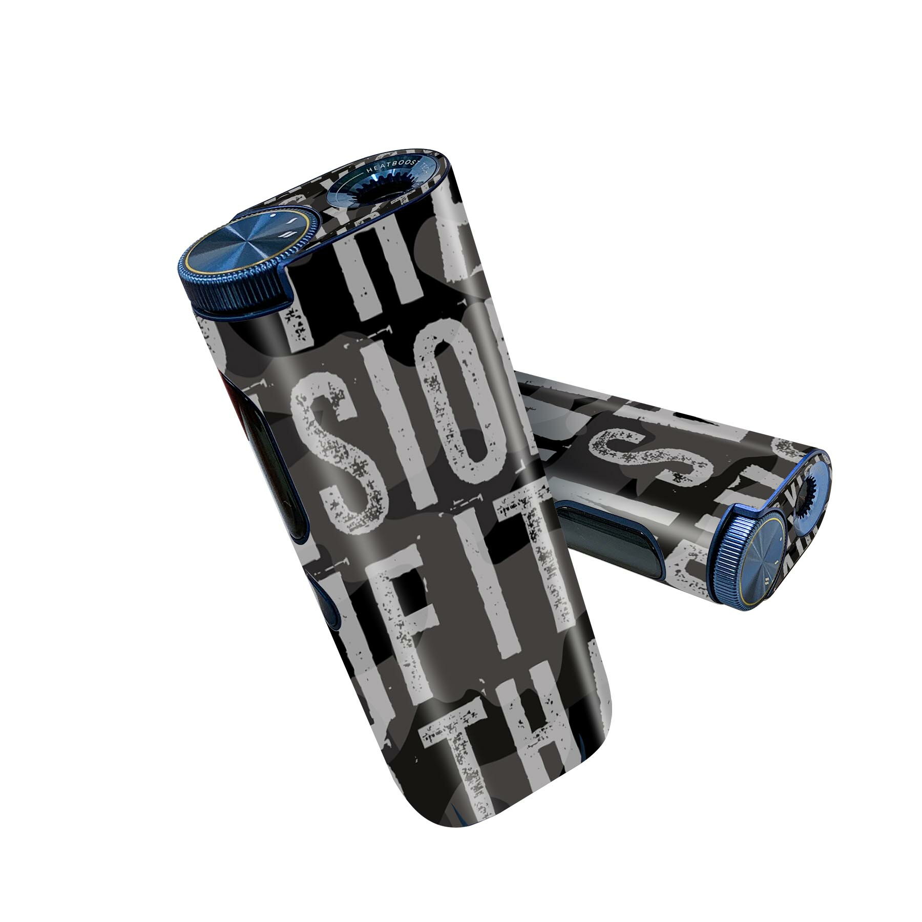 glo hyper pro 用 デザインスキンシール 側面2枚 天面3枚 セット 360°カバー ケース 保護 グロー ハイパー プロ グロウ ステッカー デコ アクセサリー 011604 迷彩　カモフラ　英語