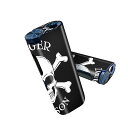 glo hyper pro 用 デザインスキンシール 側面2枚 天面3枚 セット 360°カバー ケース 保護 グロー ハイパー プロ グロウ ステッカー デコ アクセサリー 011664 骸骨 ドクロ 黒