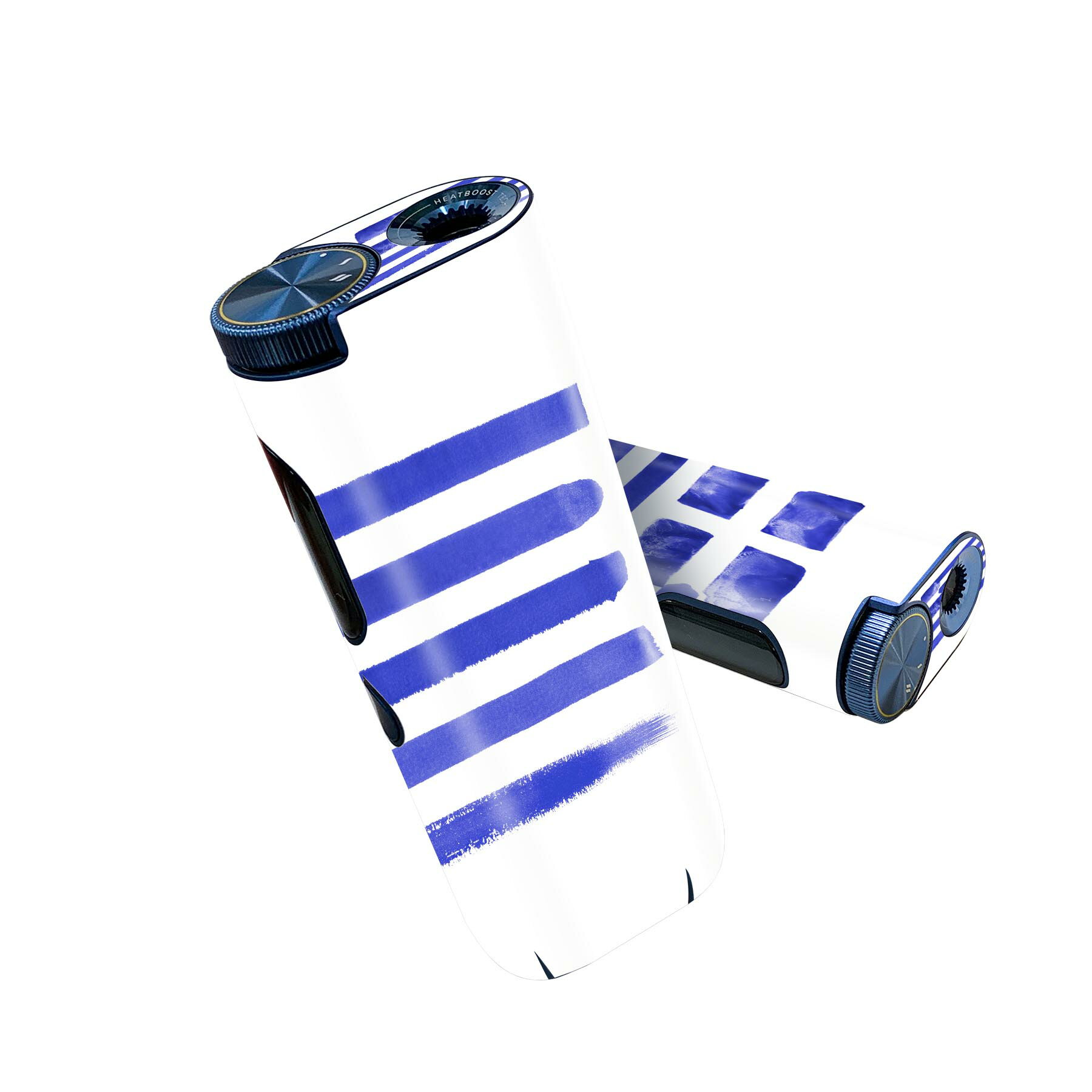 glo hyper pro 用 デザインスキンシール 側面2枚 天面3枚 セット 360°カバー ケース 保護 グロー ハイパー プロ グロウ ステッカー デコ アクセサリー 011674 ギリシャ　外国　国旗