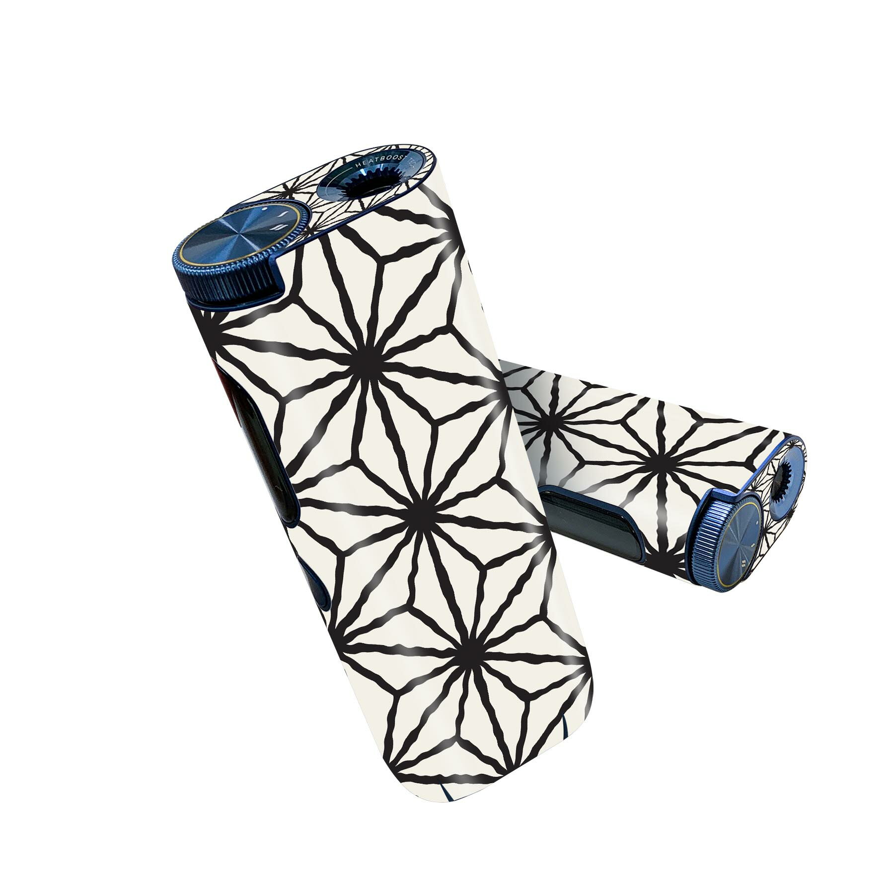 glo hyper pro 用 デザインスキンシール 側面2枚 天面3枚 セット 360°カバー ケース 保護 グロー ハイパー プロ グロウ ステッカー デコ アクセサリー 011941 モノトーン　模様　白黒