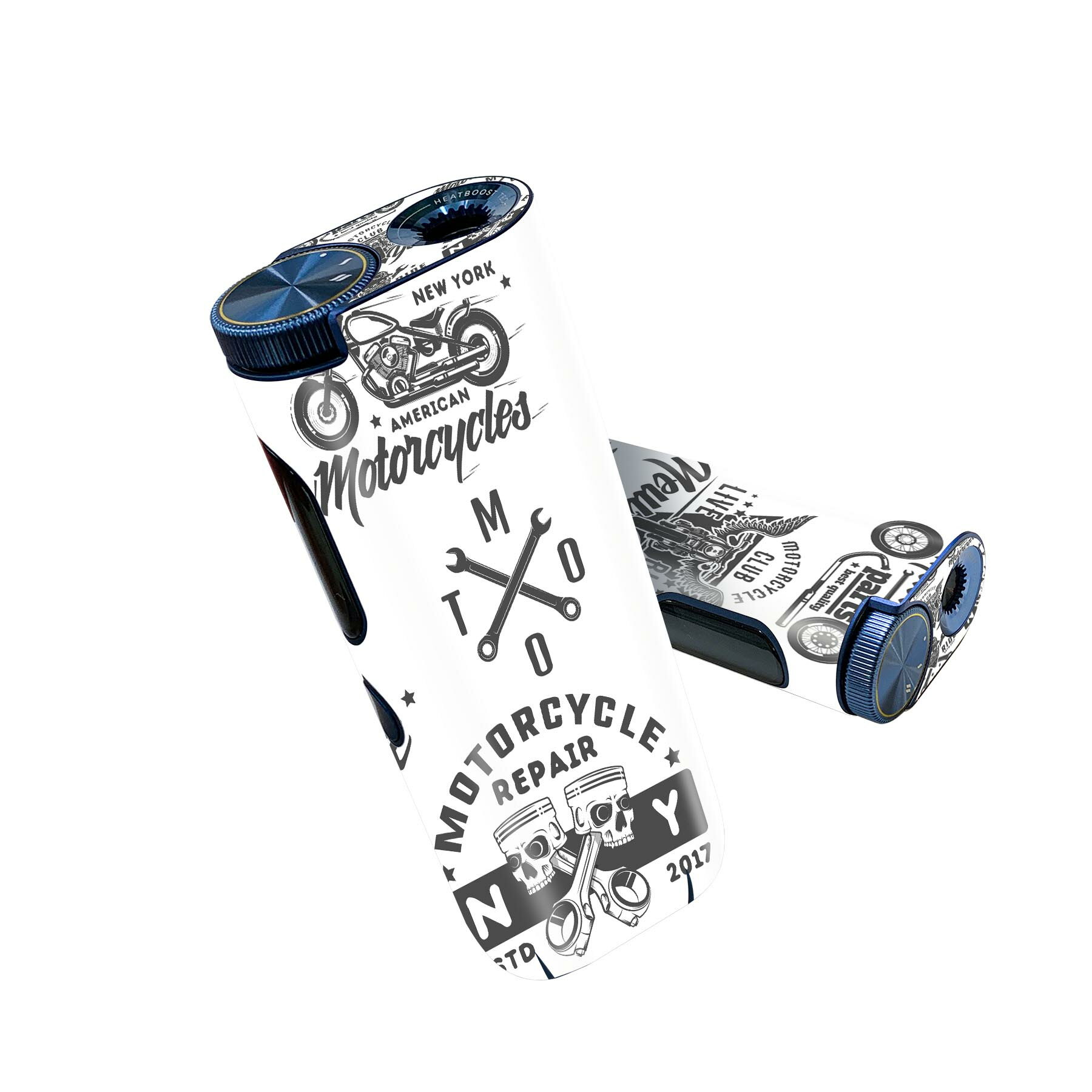 glo hyper pro 用 デザインスキンシール 側面2枚 天面3枚 セット 360°カバー ケース 保護 グロー ハイパー プロ グロウ ステッカー デコ アクセサリー 011988 英字　かっこいい　スカル