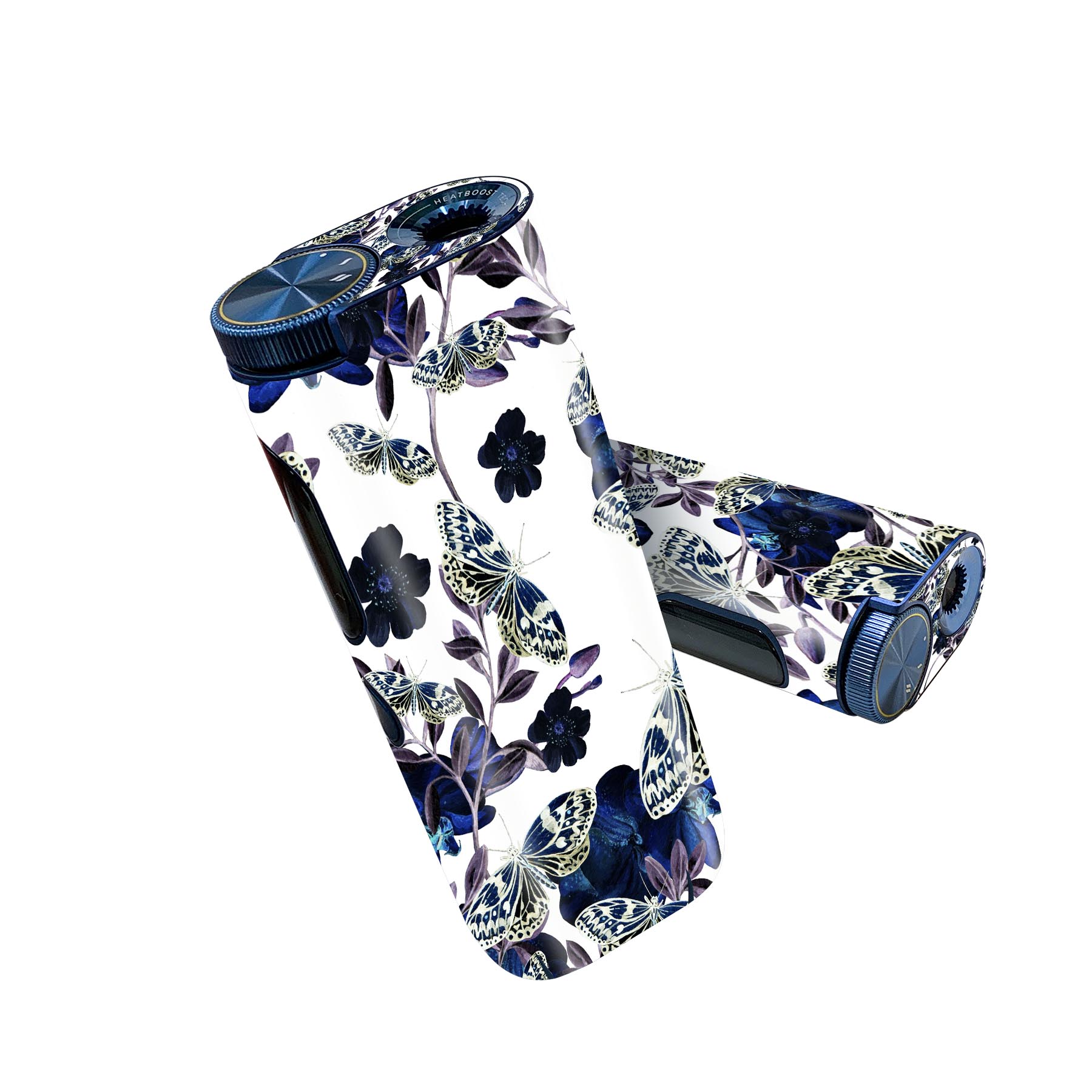 glo hyper pro 用 デザインスキンシール 側面2枚 天面3枚 セット 360°カバー ケース 保護 グロー ハイパー プロ グロウ ステッカー デコ アクセサリー 012056 花　植物　蝶